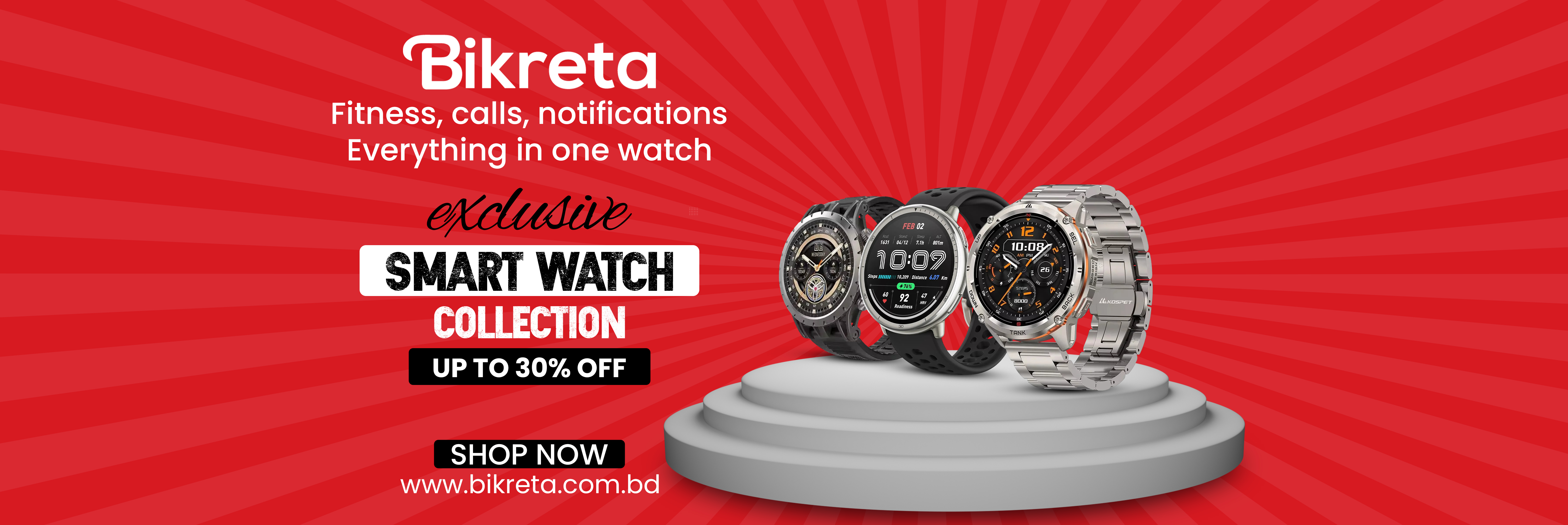 Buy Smart Watch in Bangladesh | Fitness, Call & Notification Features