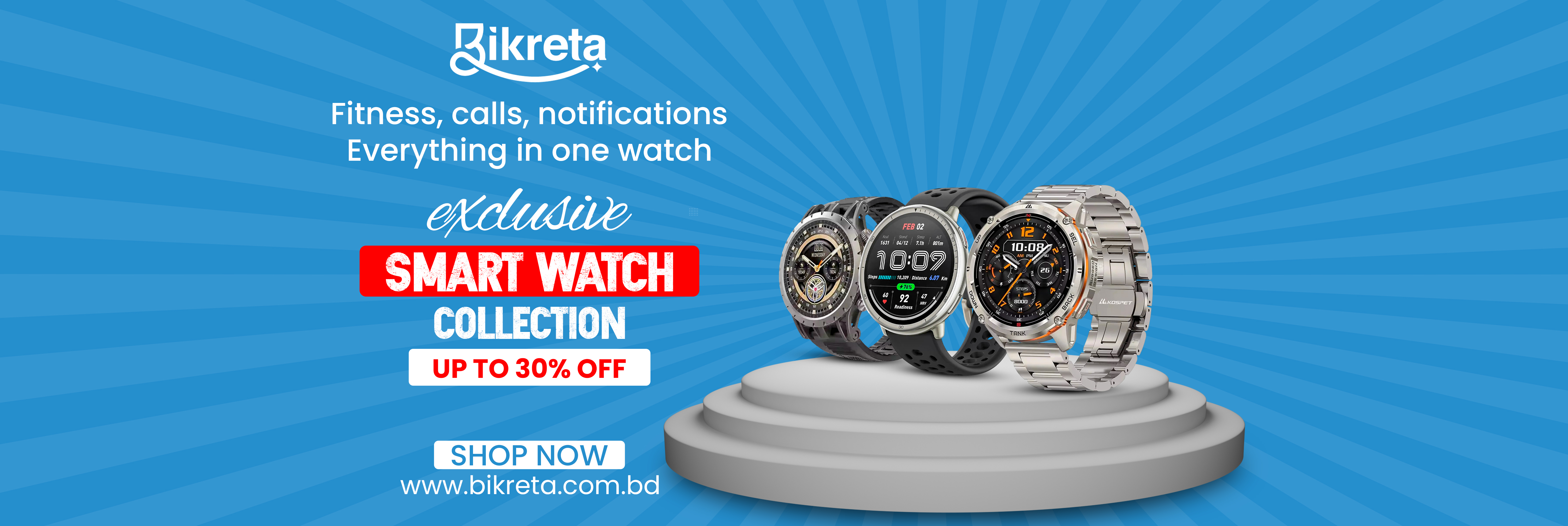 Buy Smart Watch in Bangladesh | Fitness, Call & Notification Features