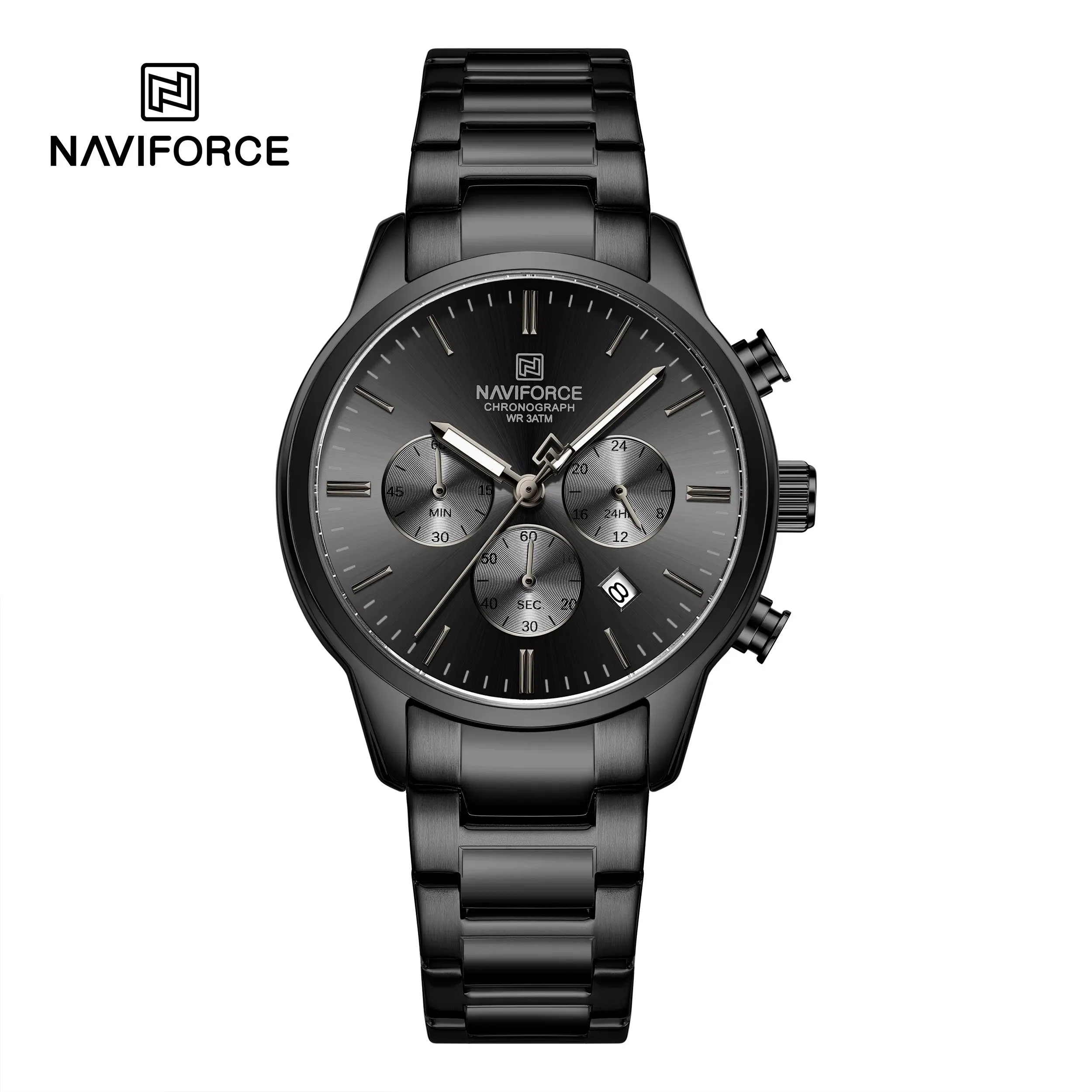 Naviforce 8076 For Men - Black
