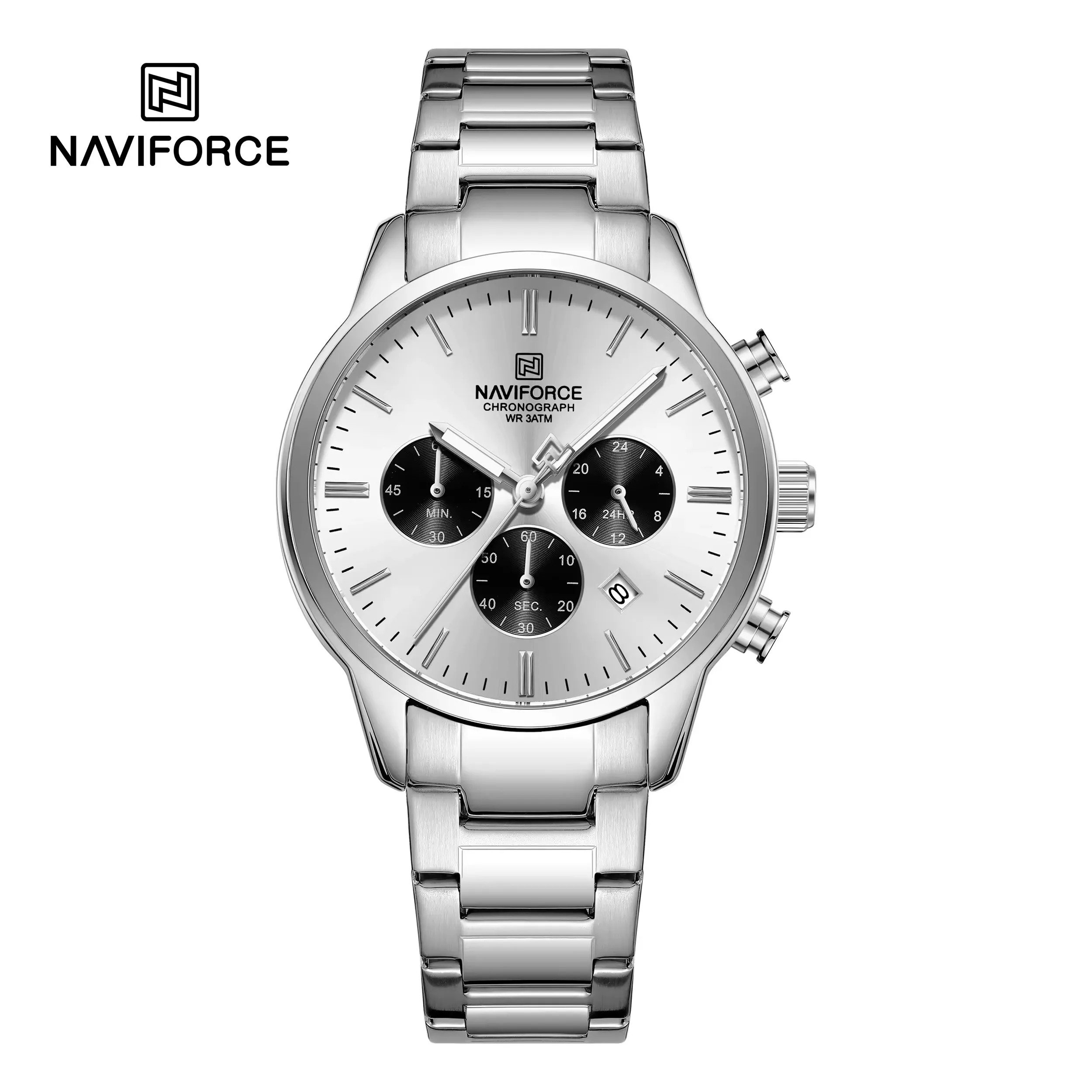 Naviforce 8076 For Men - Silver