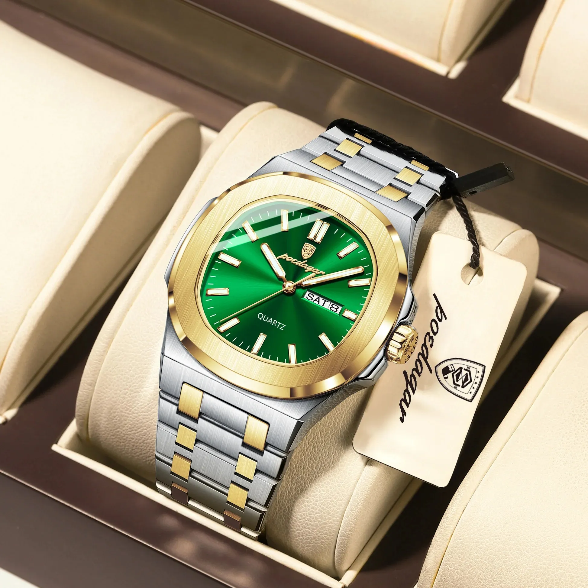 Poedagar 853 CH For Men - Gold Green