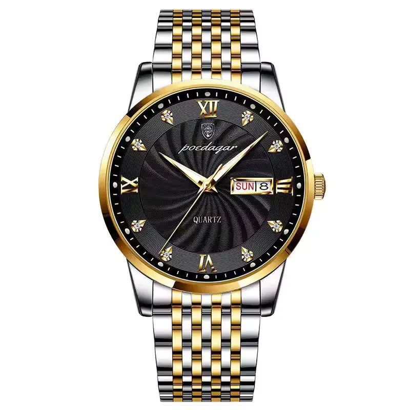 Poedagar 836 CH - Gold Black For Men