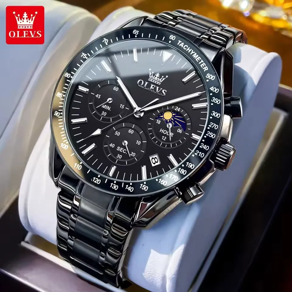 Olevs 3618 For Men - Black For Men