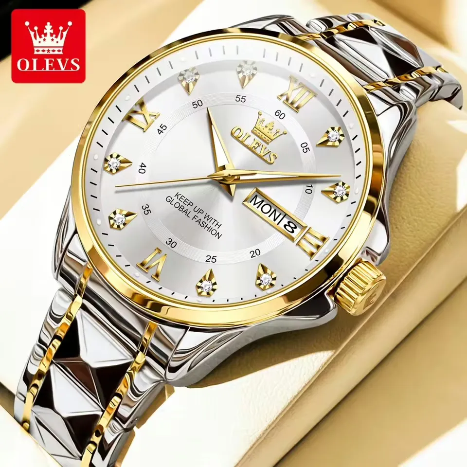 Olevs 2906 ? Sliver Gold White For Man