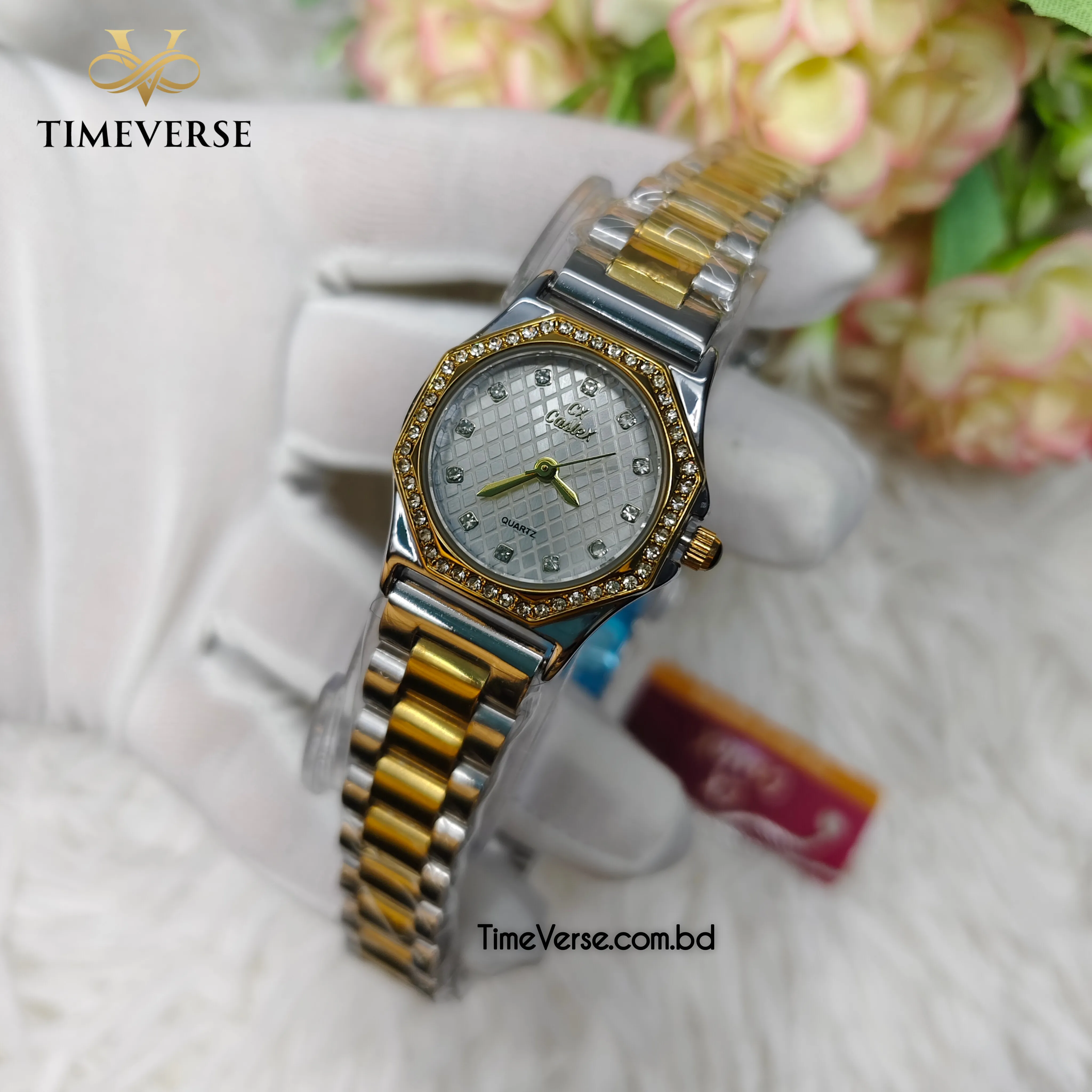 Caslex 317 Ladies Watch - Silver Gold White