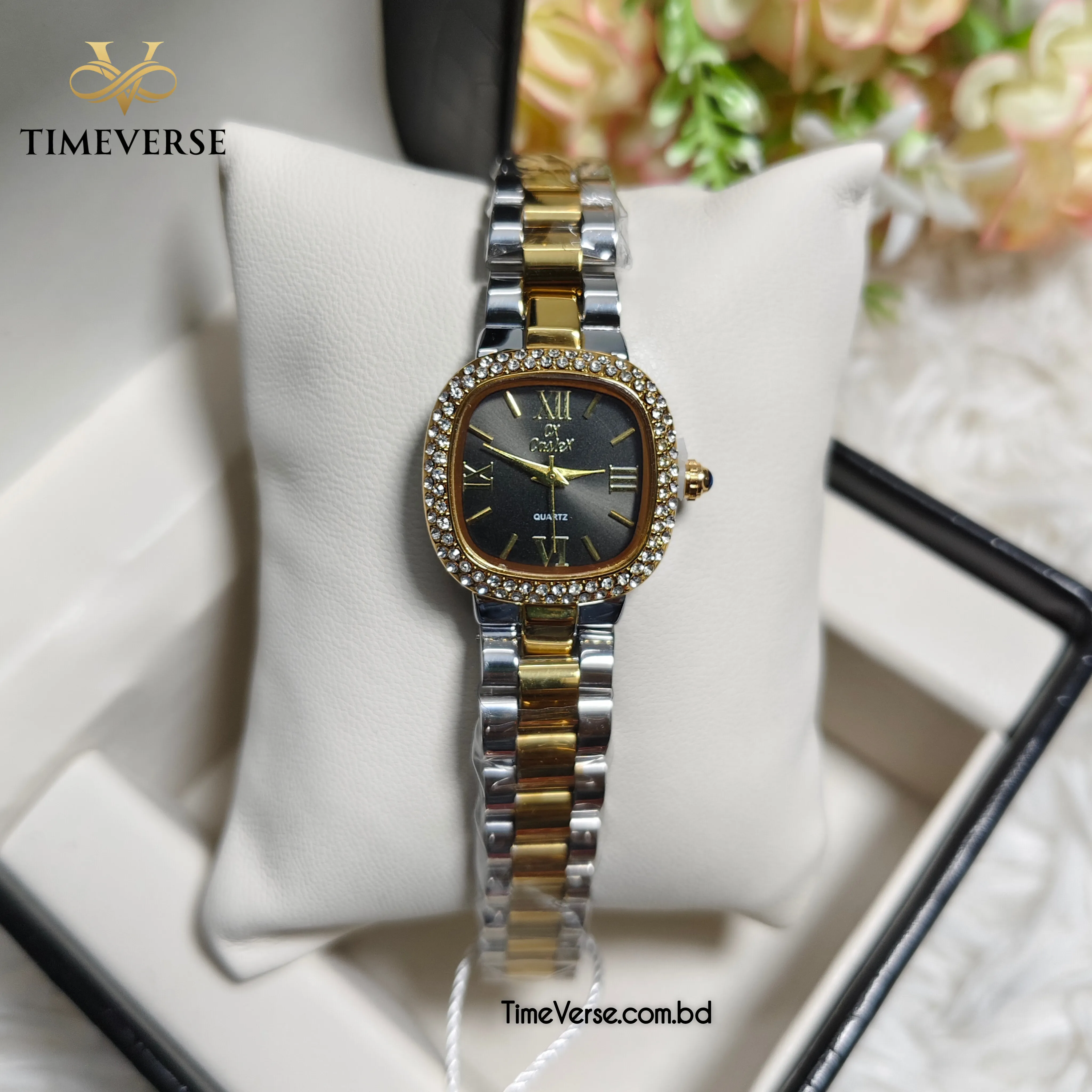 Caslex 477 Ladies Watch - Silver Gold Black 