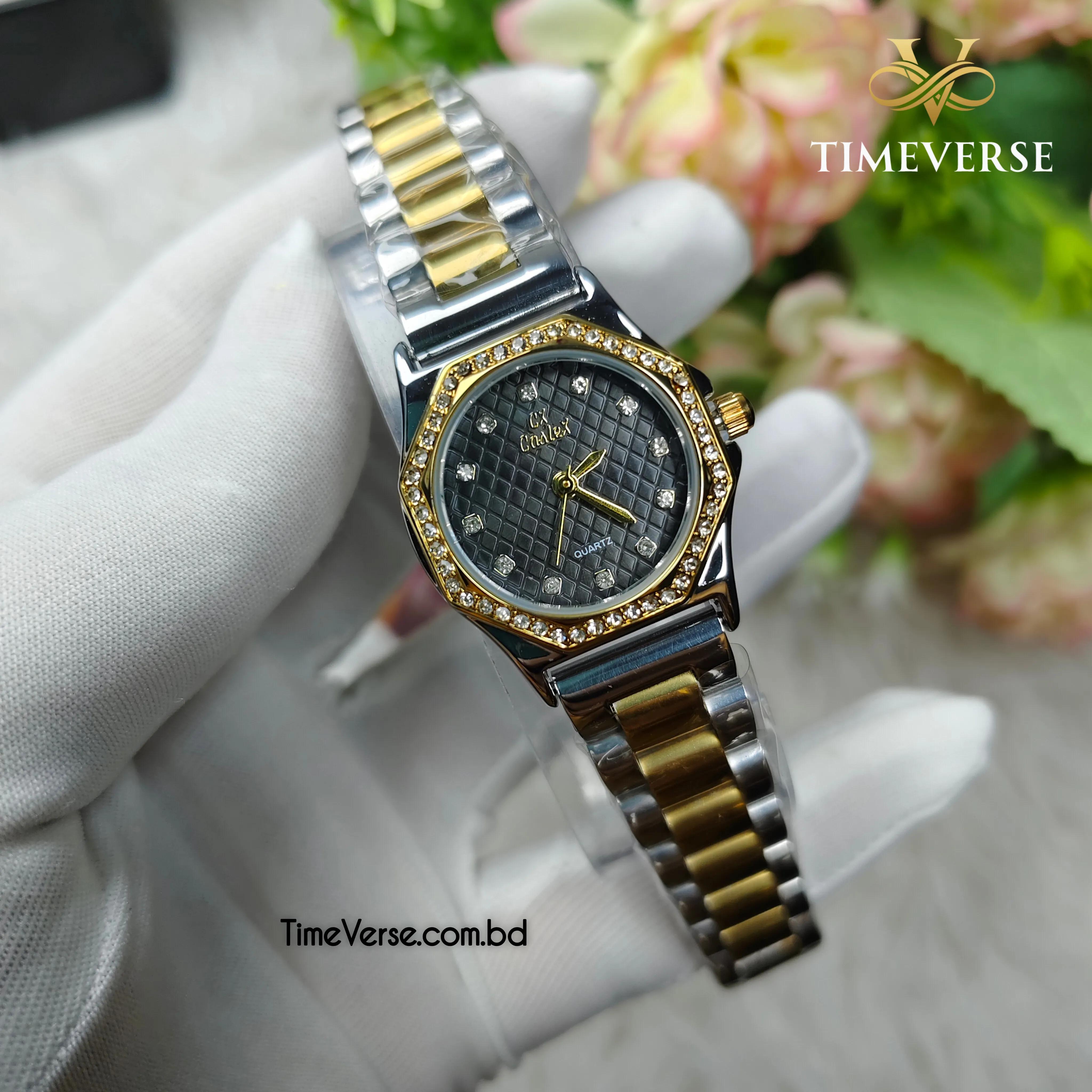 Caslex 317 Ladies Watch - Silver Gold Black