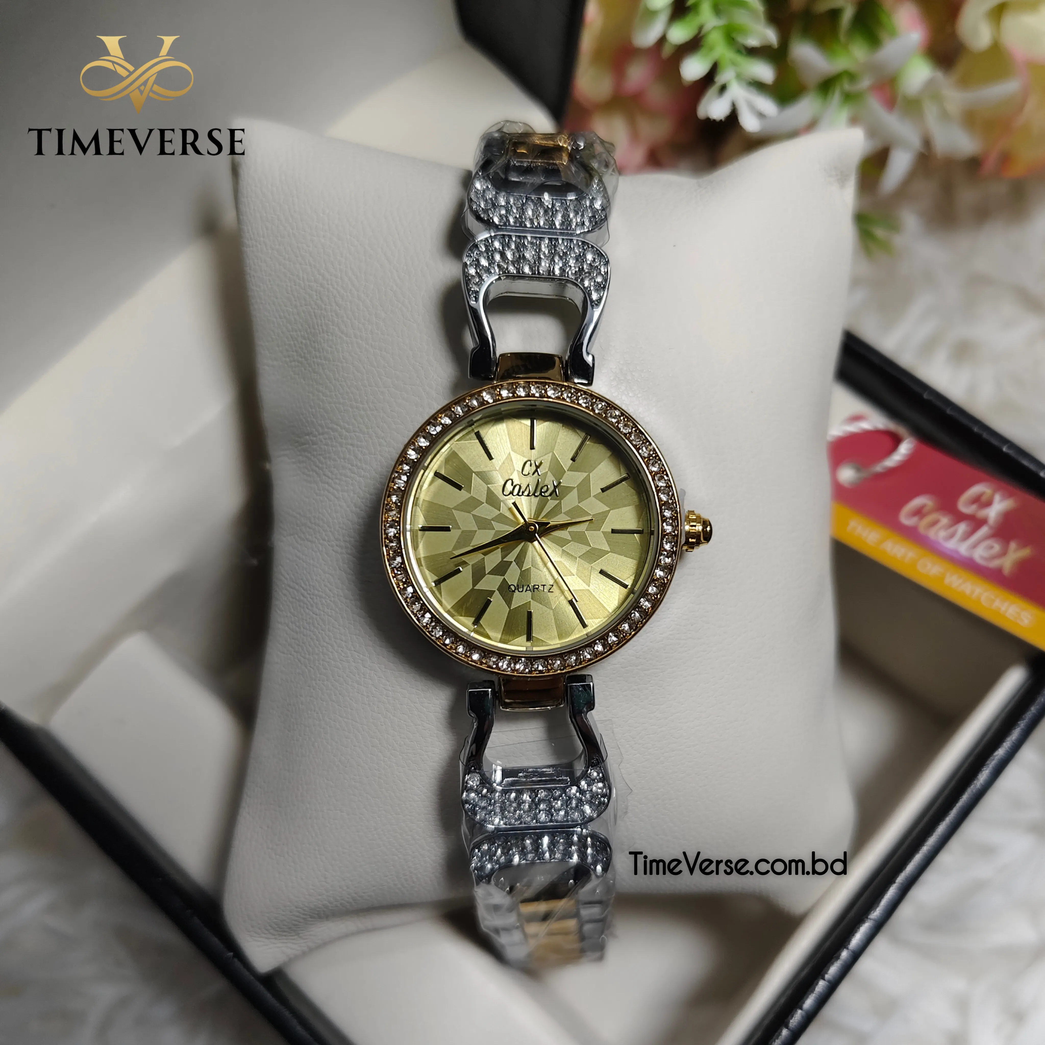 Caslex 342 Ladies Watch - Silver Gold 