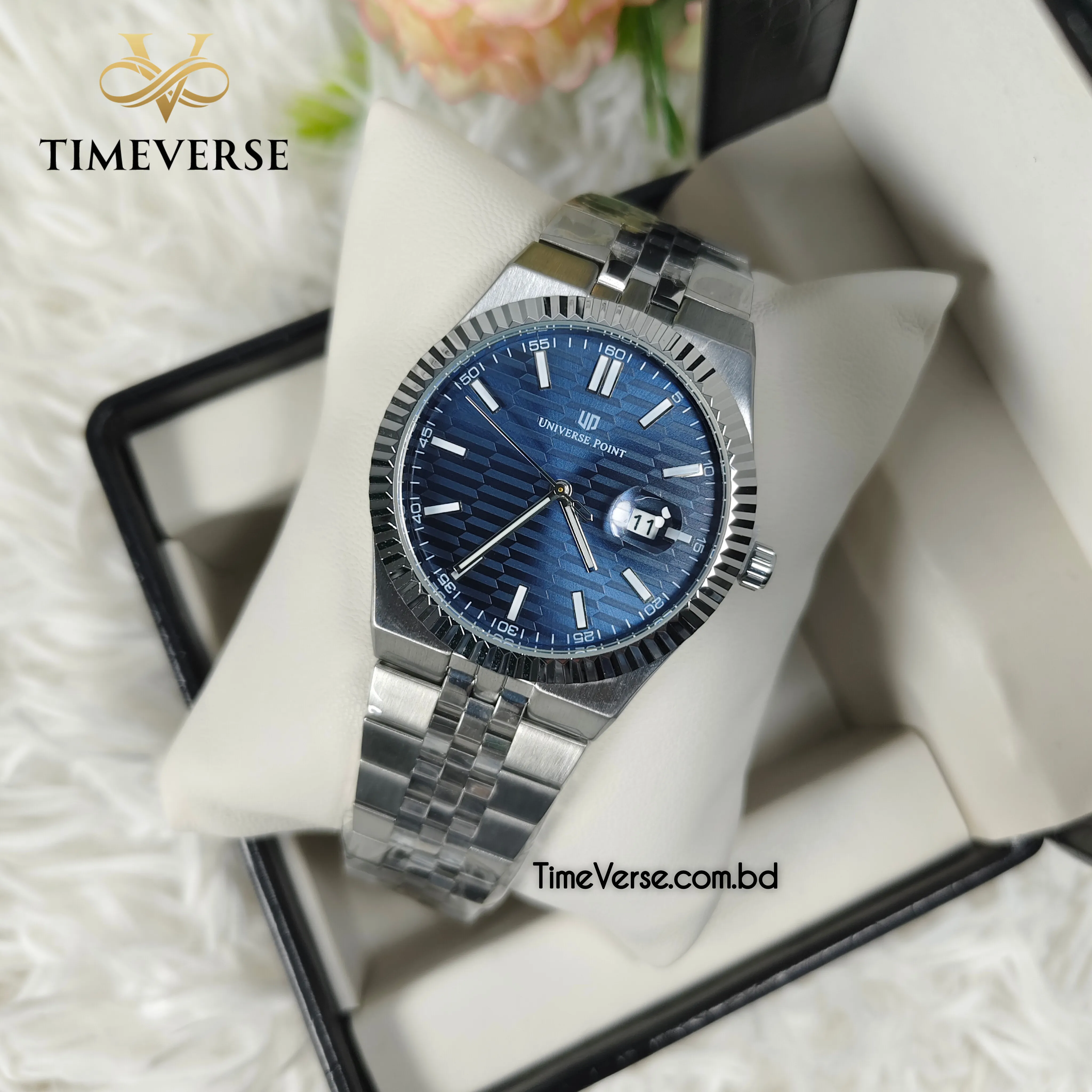 Universe Point A15 Men's Watch - Silver Blue