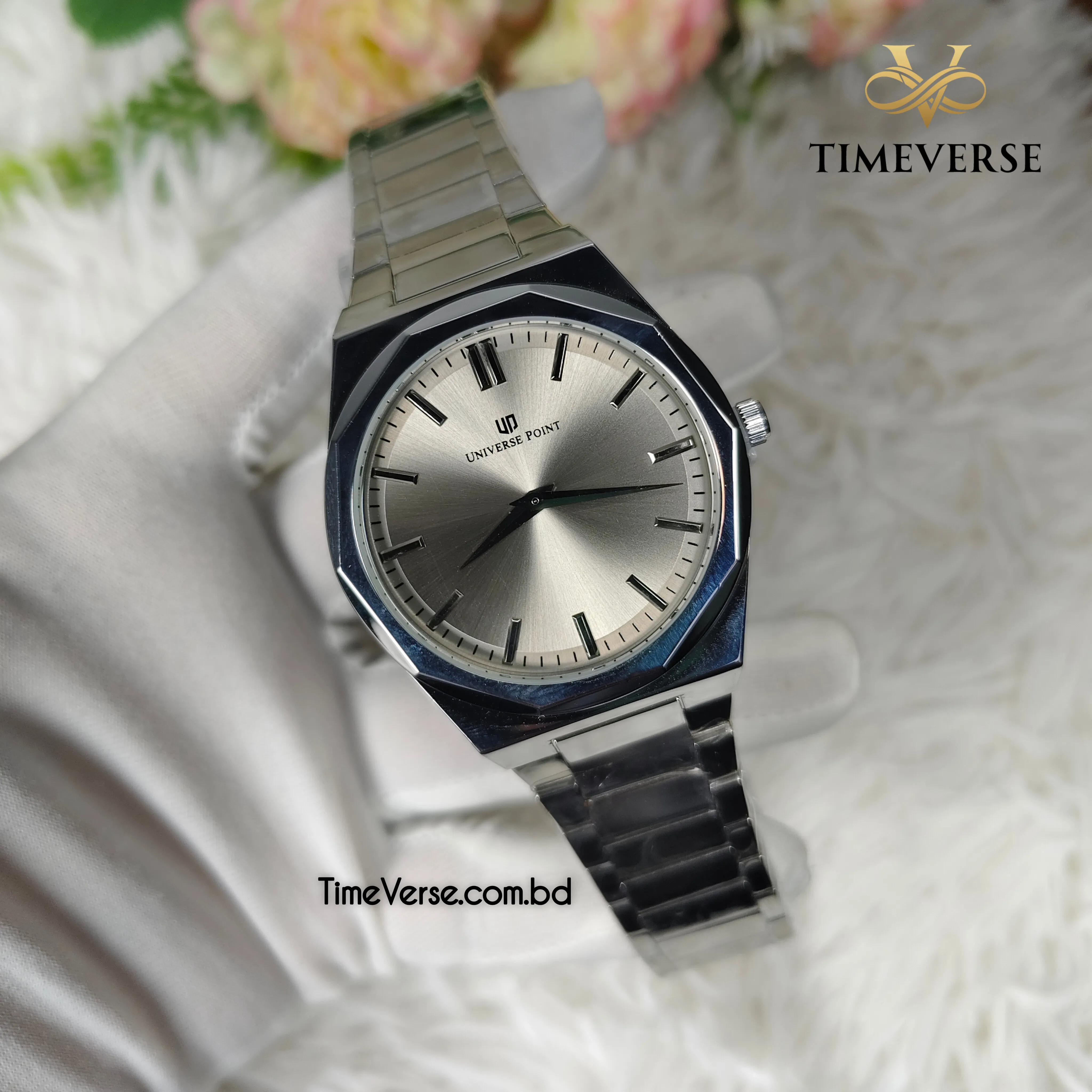 Universe Point 2605 Men's Watch - Silver Gray