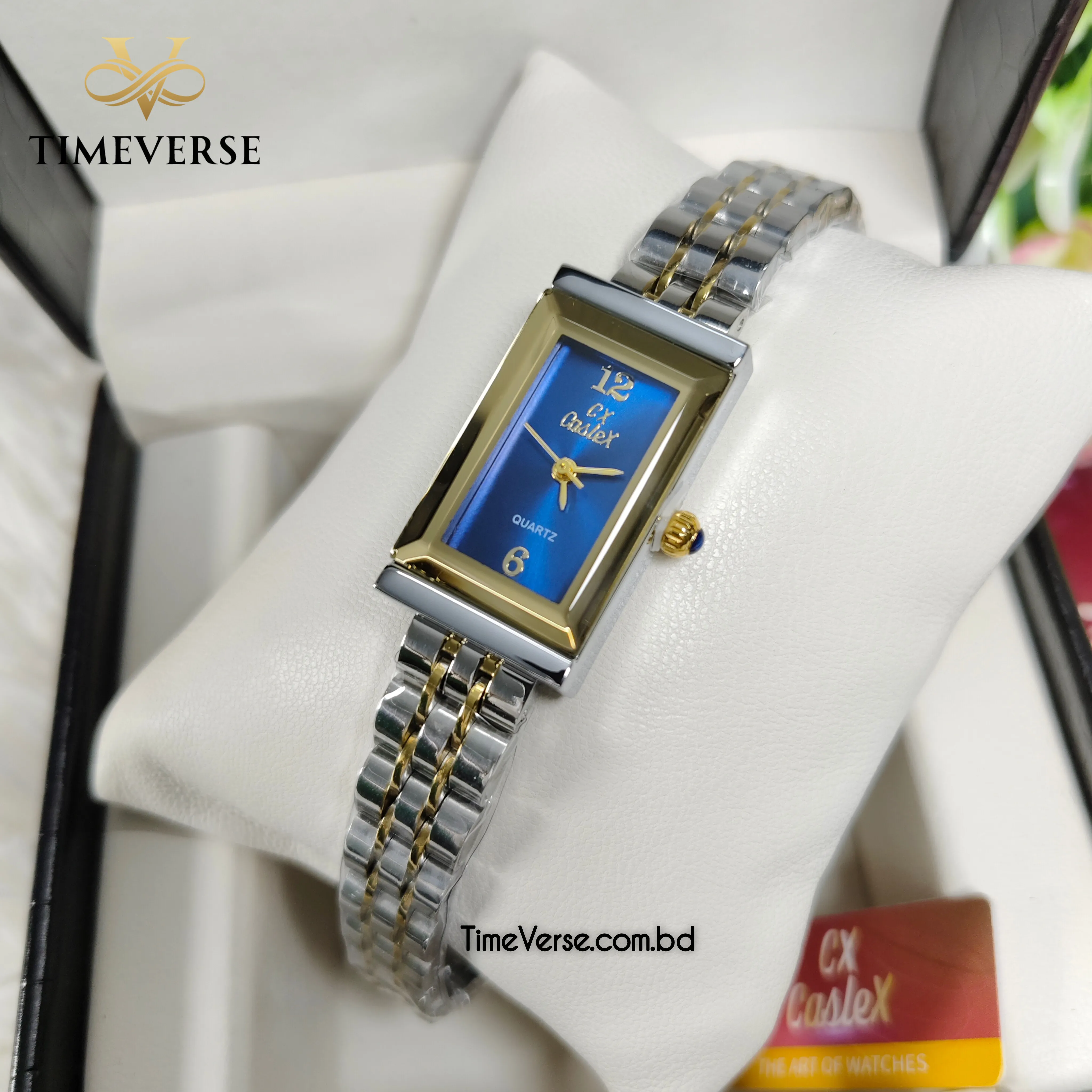 Caslex 105 Ladies Watch - Silver Gold Blue