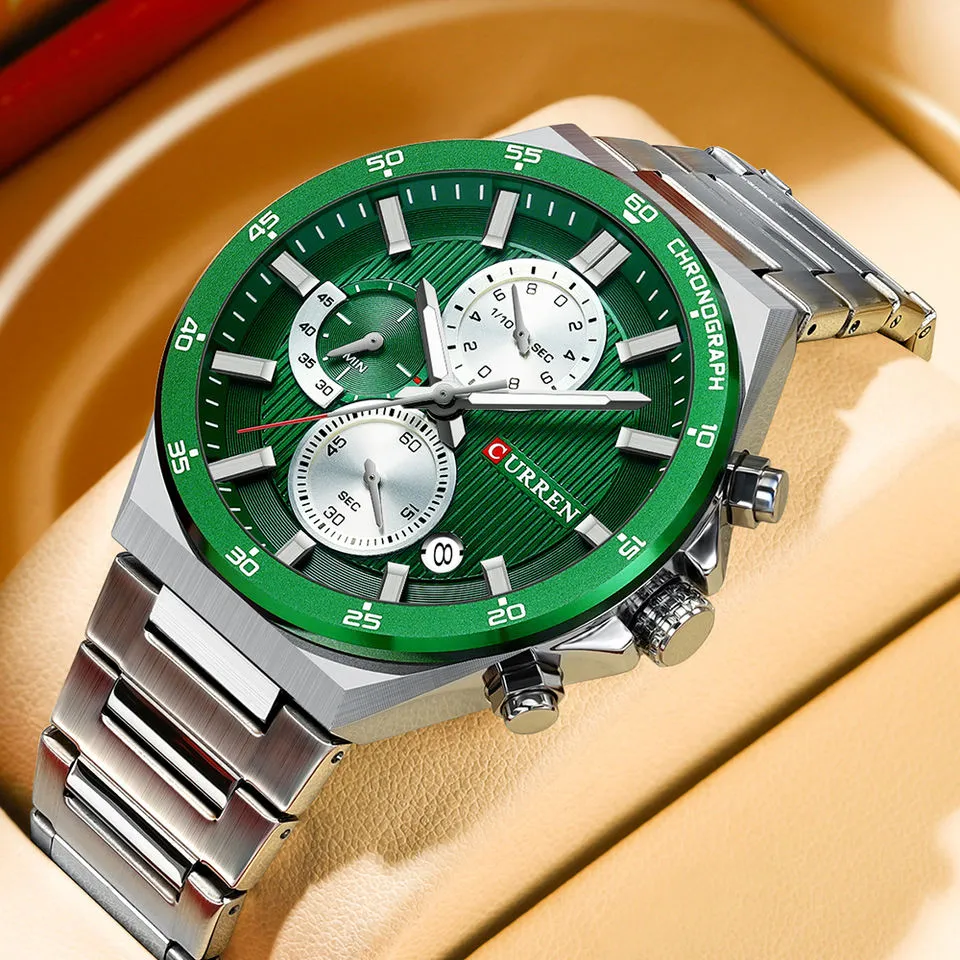 Curren 8481 Men's Watch - Silver Green