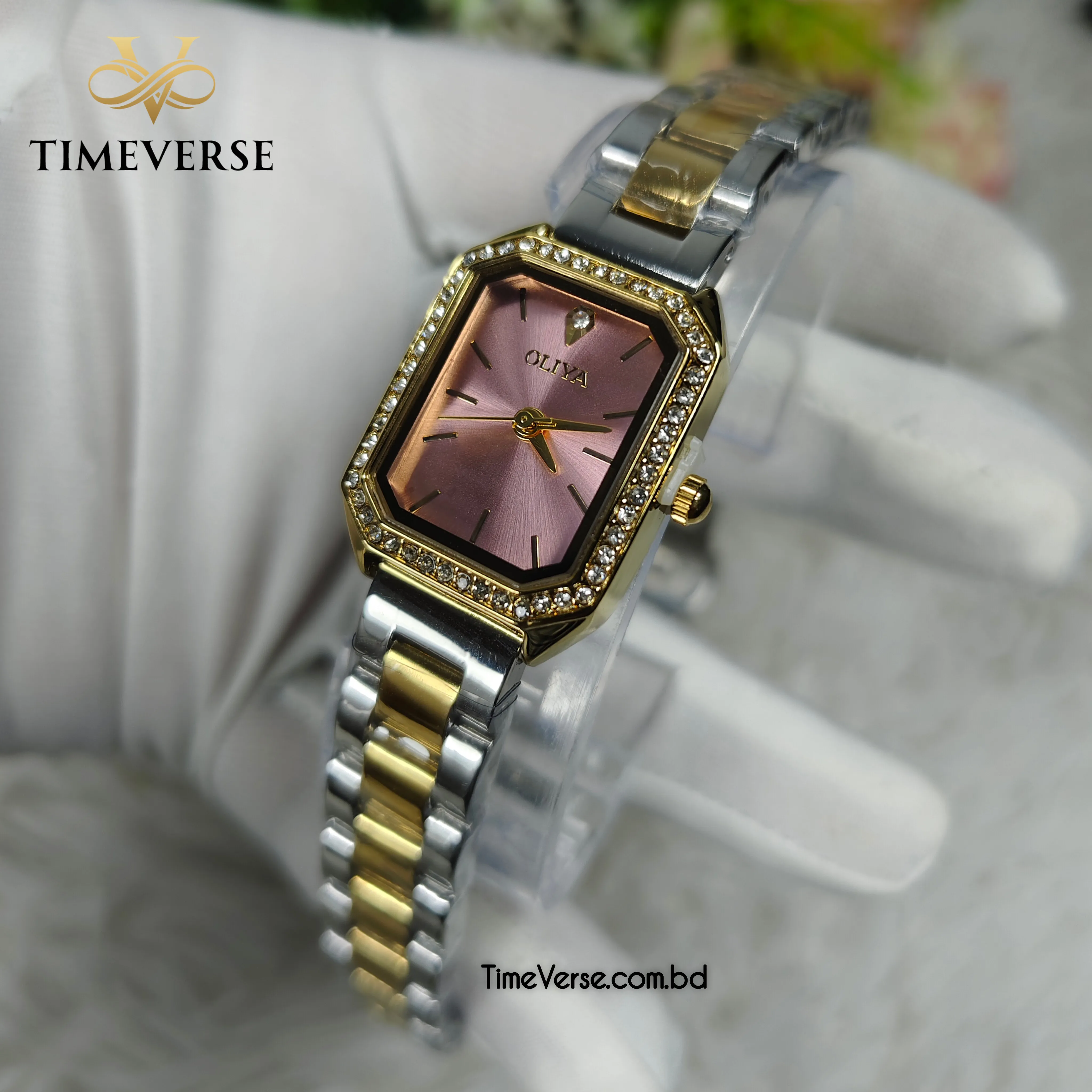 Oliya 6810 Ladies Watch - Silver Gold Pink 