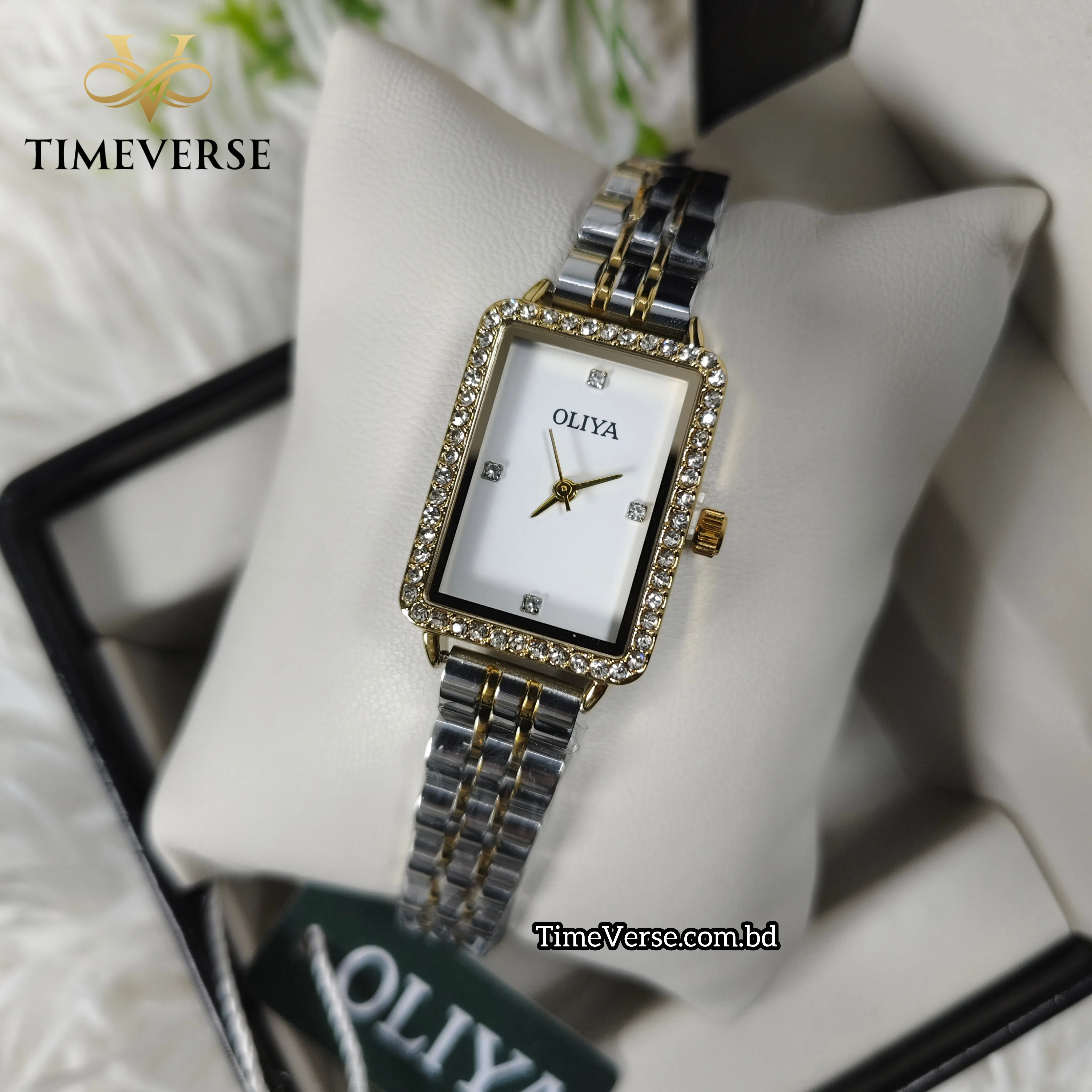 Oliya 609 Ladies Watch - Silver Gold White