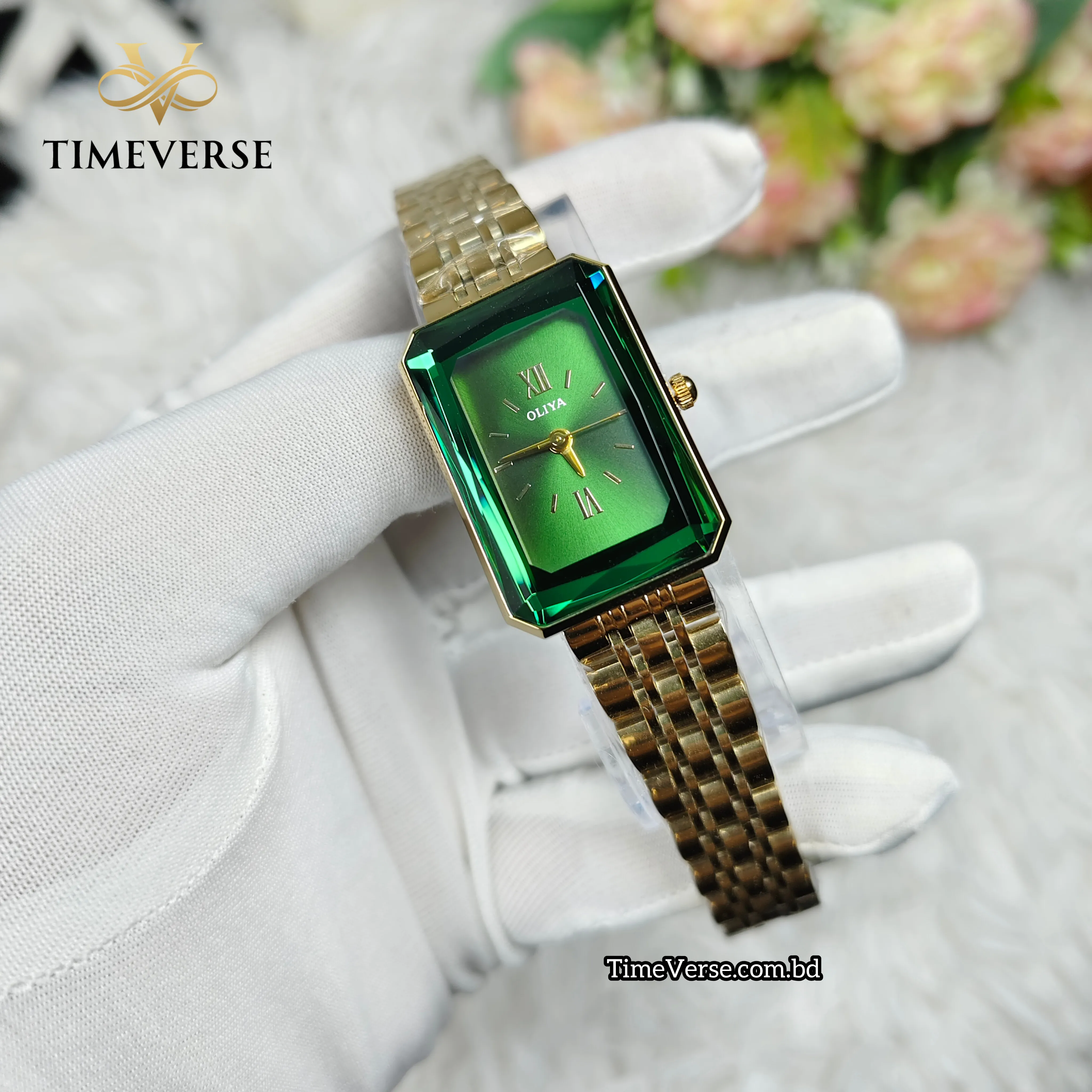 Oliya 6881 Ladies Watch - Gold Green