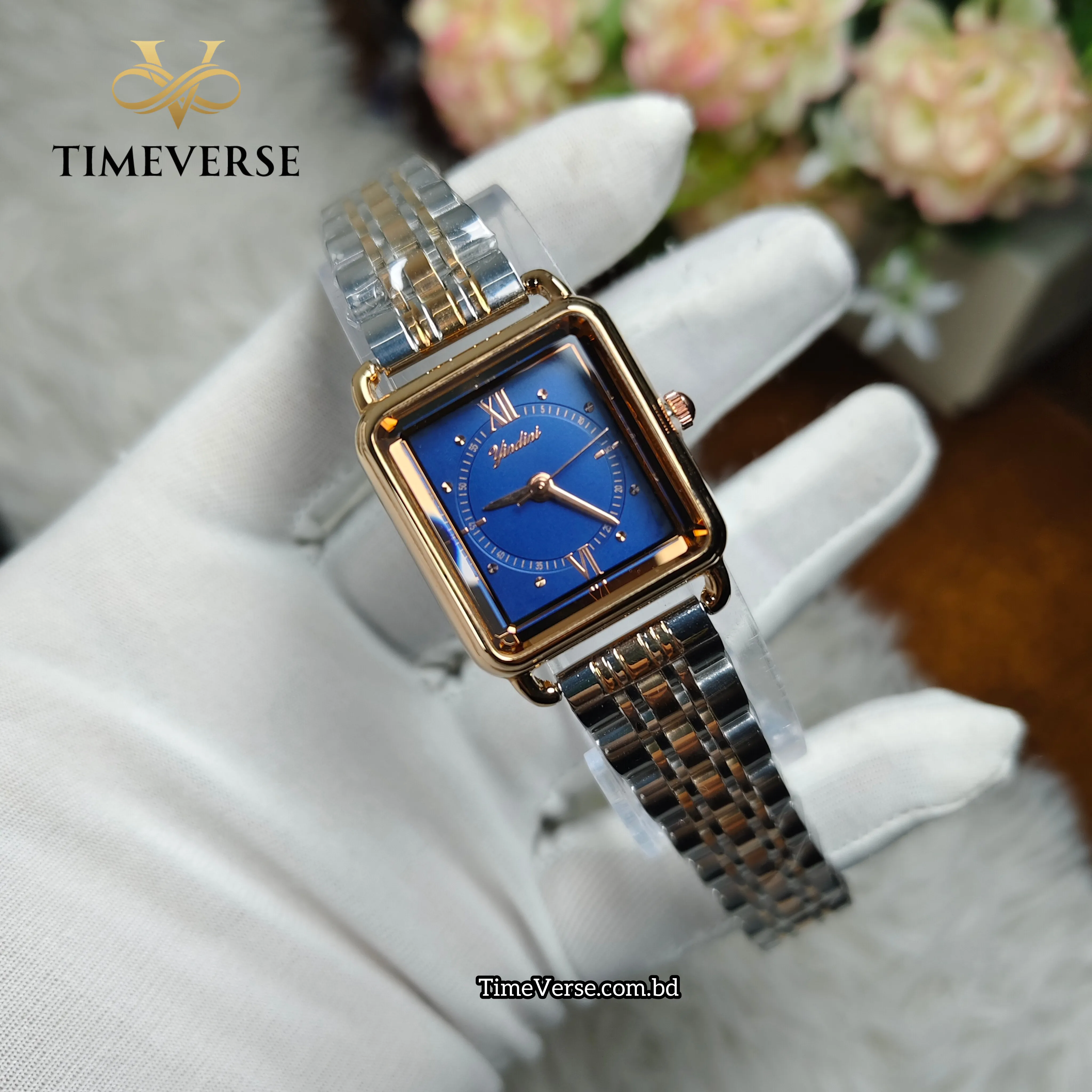 Yindini 896 Ladies Watch - Silver Rose Blue