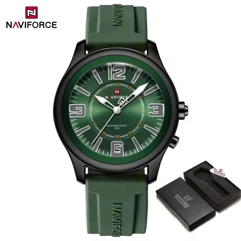 Naviforce 9256 Men's Watch - Black Green