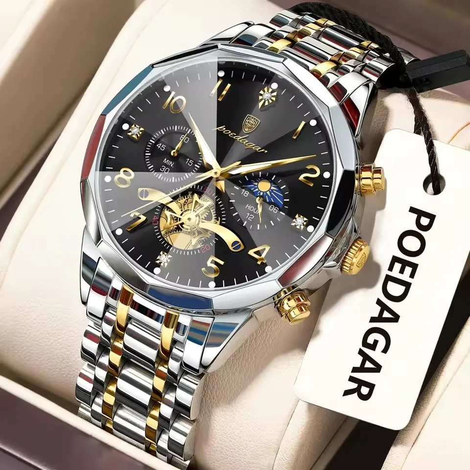 Poedagar 939 For Men - Silver Gold Black