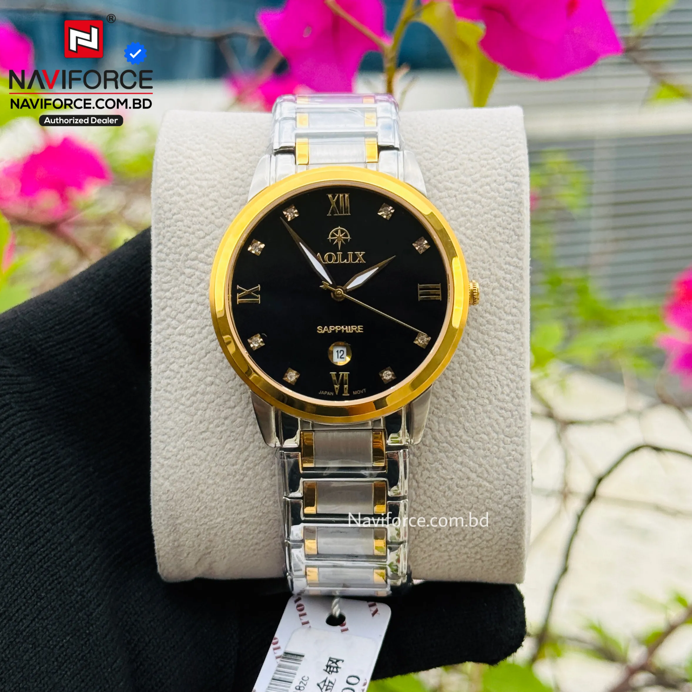 Aolix 9149 Men's Watch - Silver Gold Black 