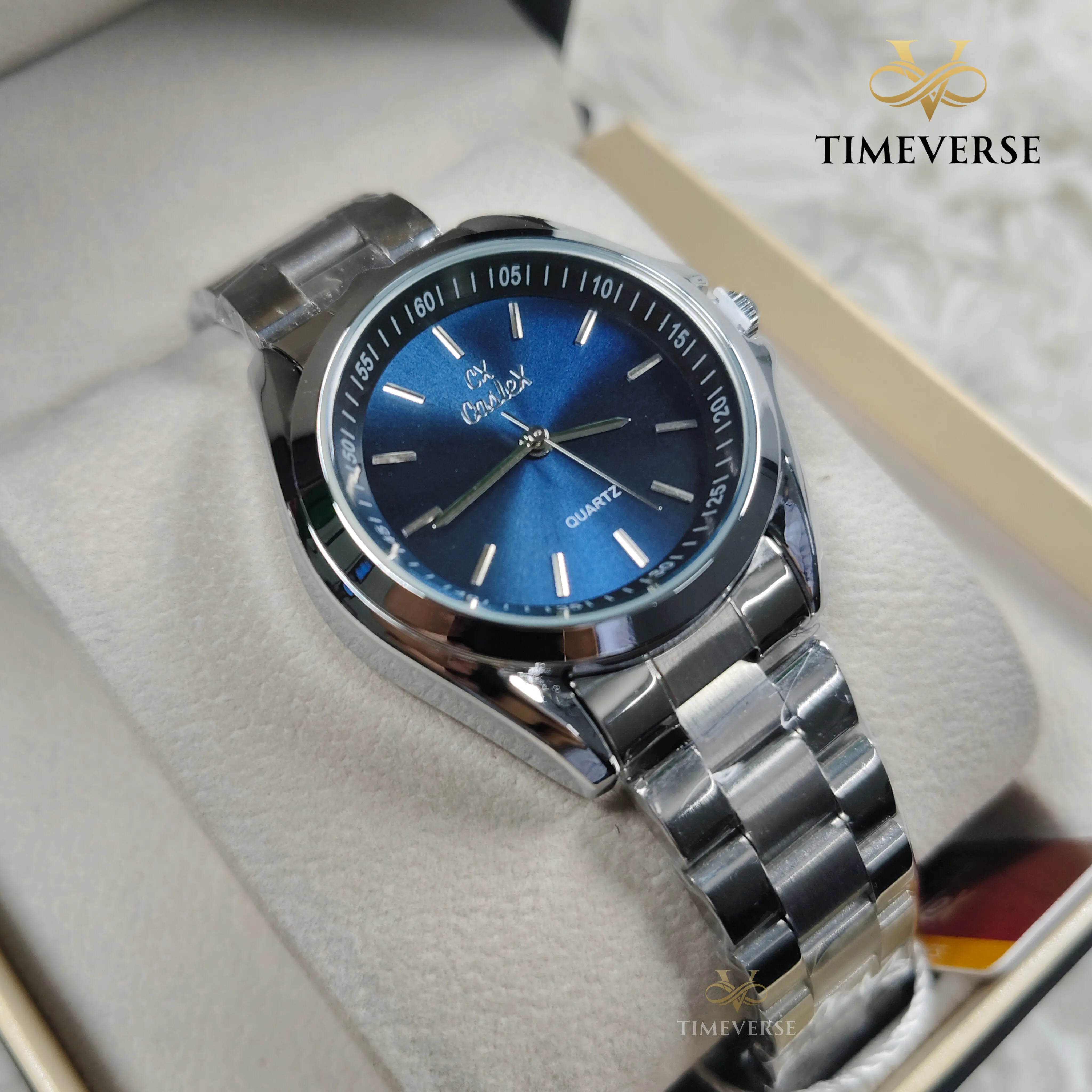 Caslex 018 Ladies Watch - Silver Blue