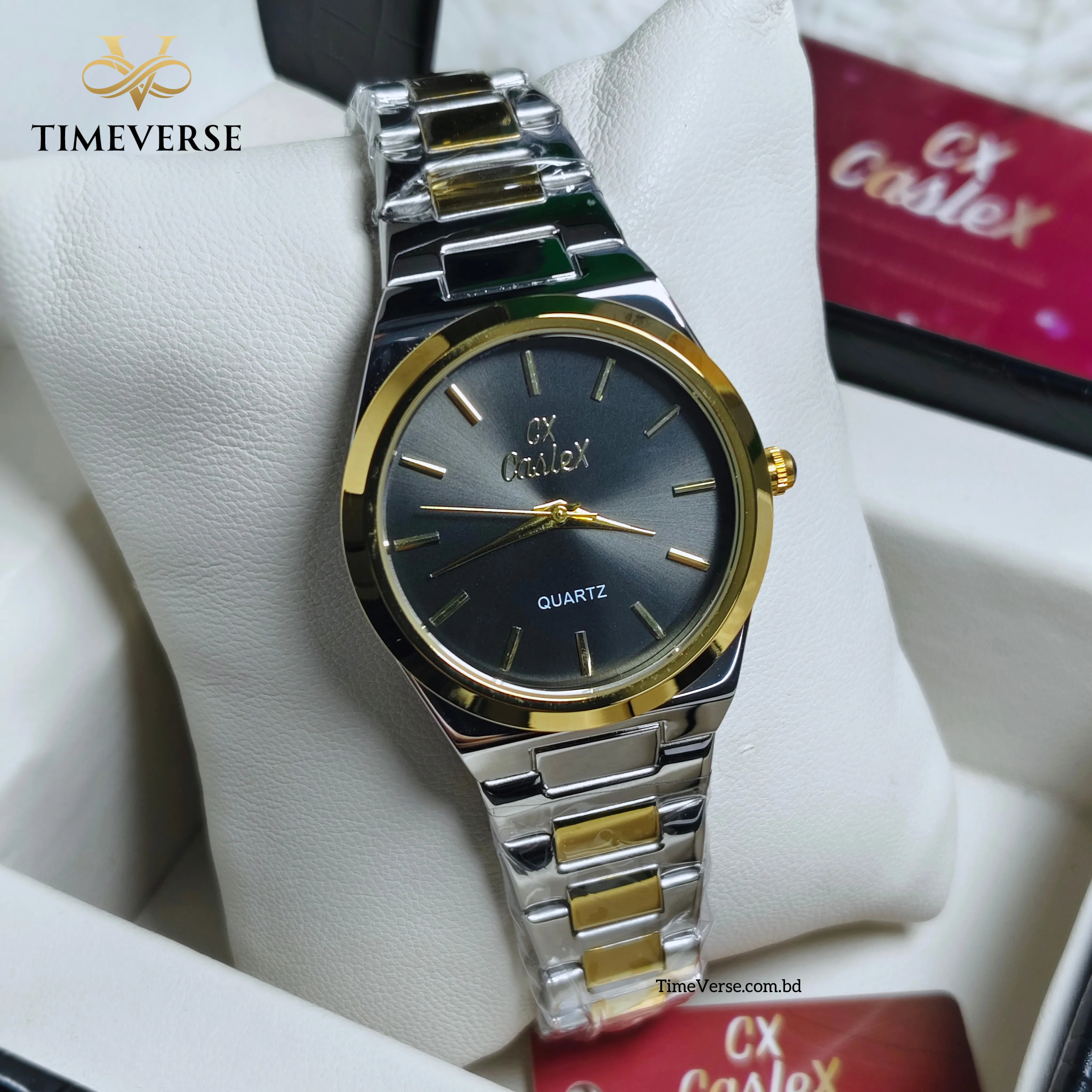 Caslex 017 Ladies Watch -  Silver Gold Black 