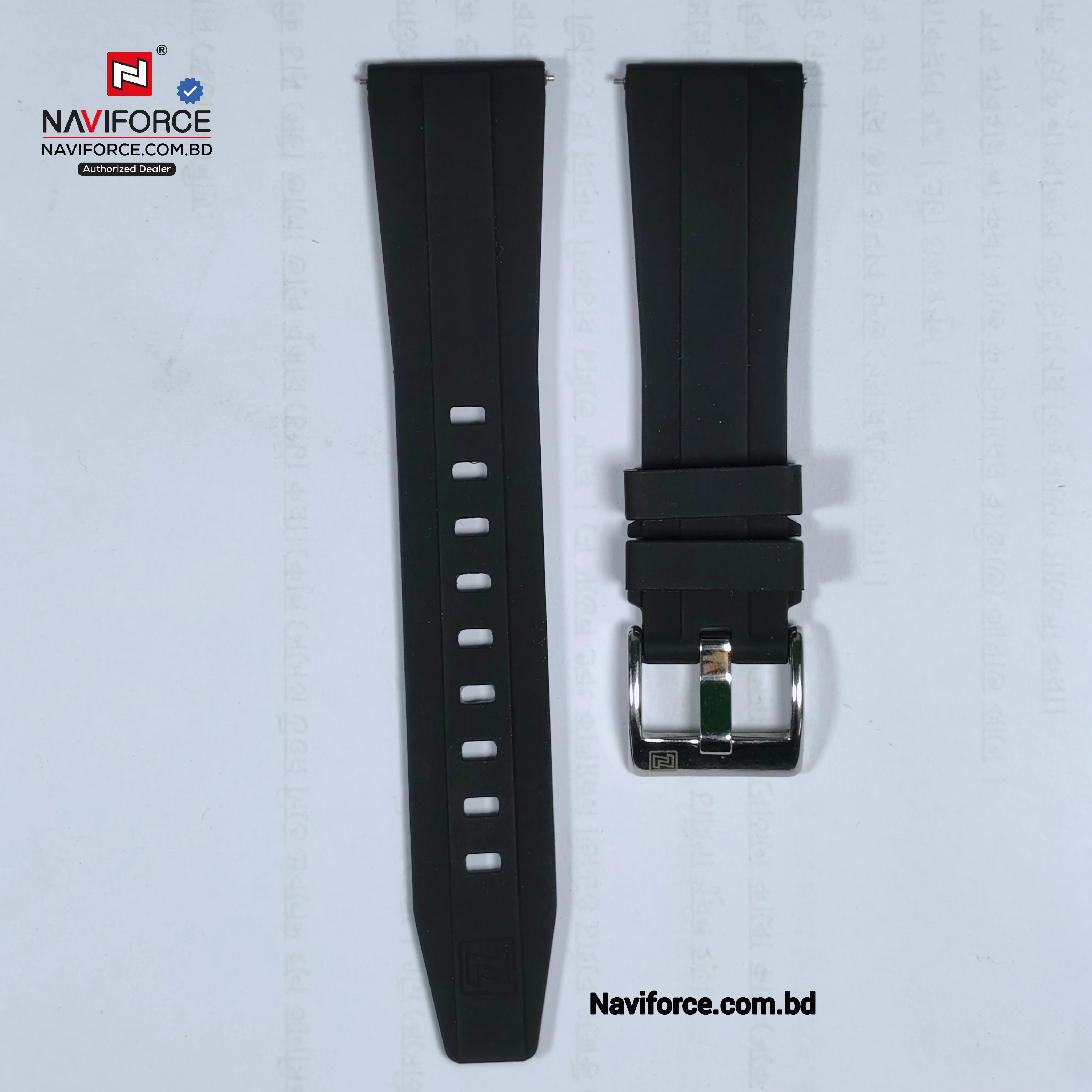 Naviforce Silicon Belt 22mm - Black