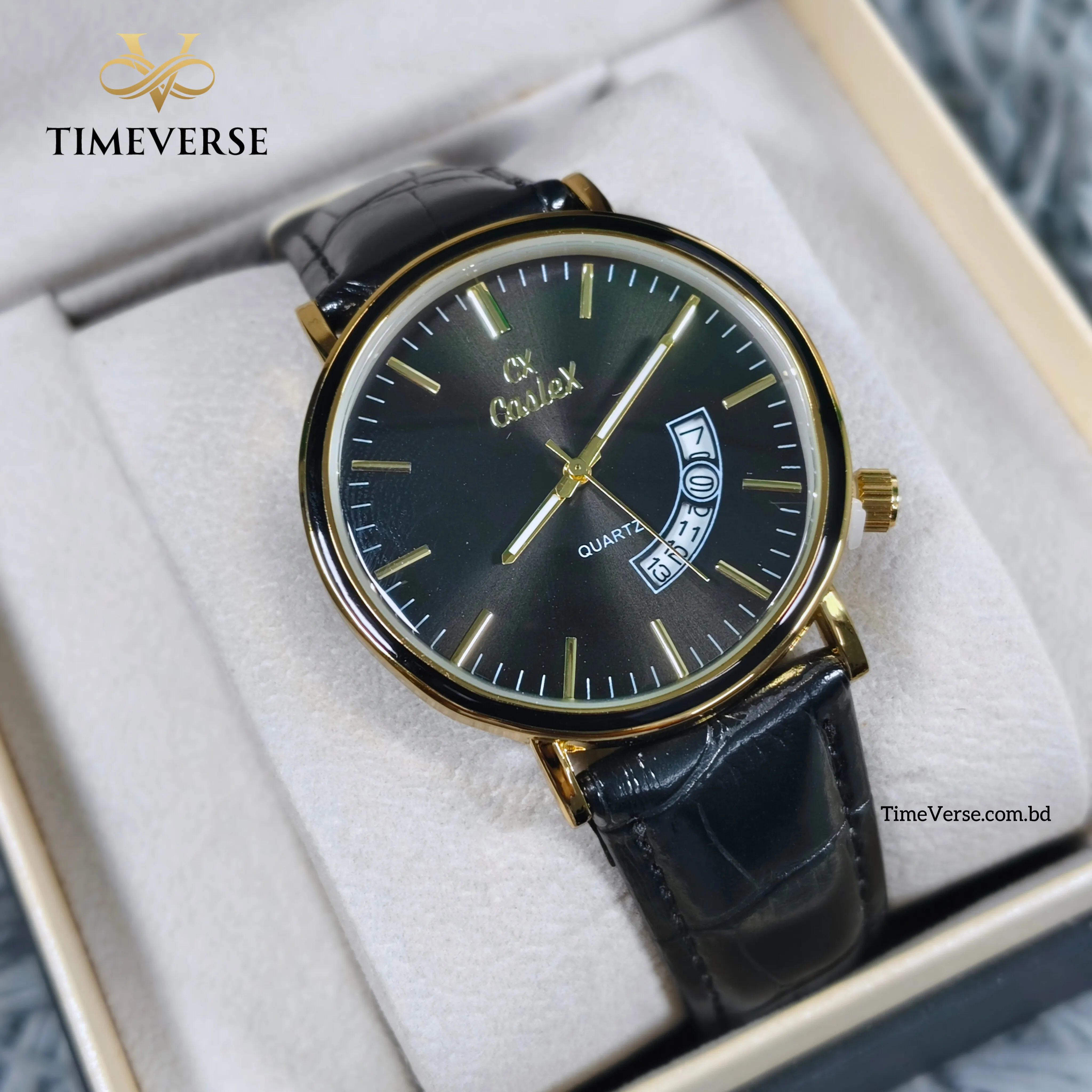 Caslex Belt Men's Watch - Black Gold