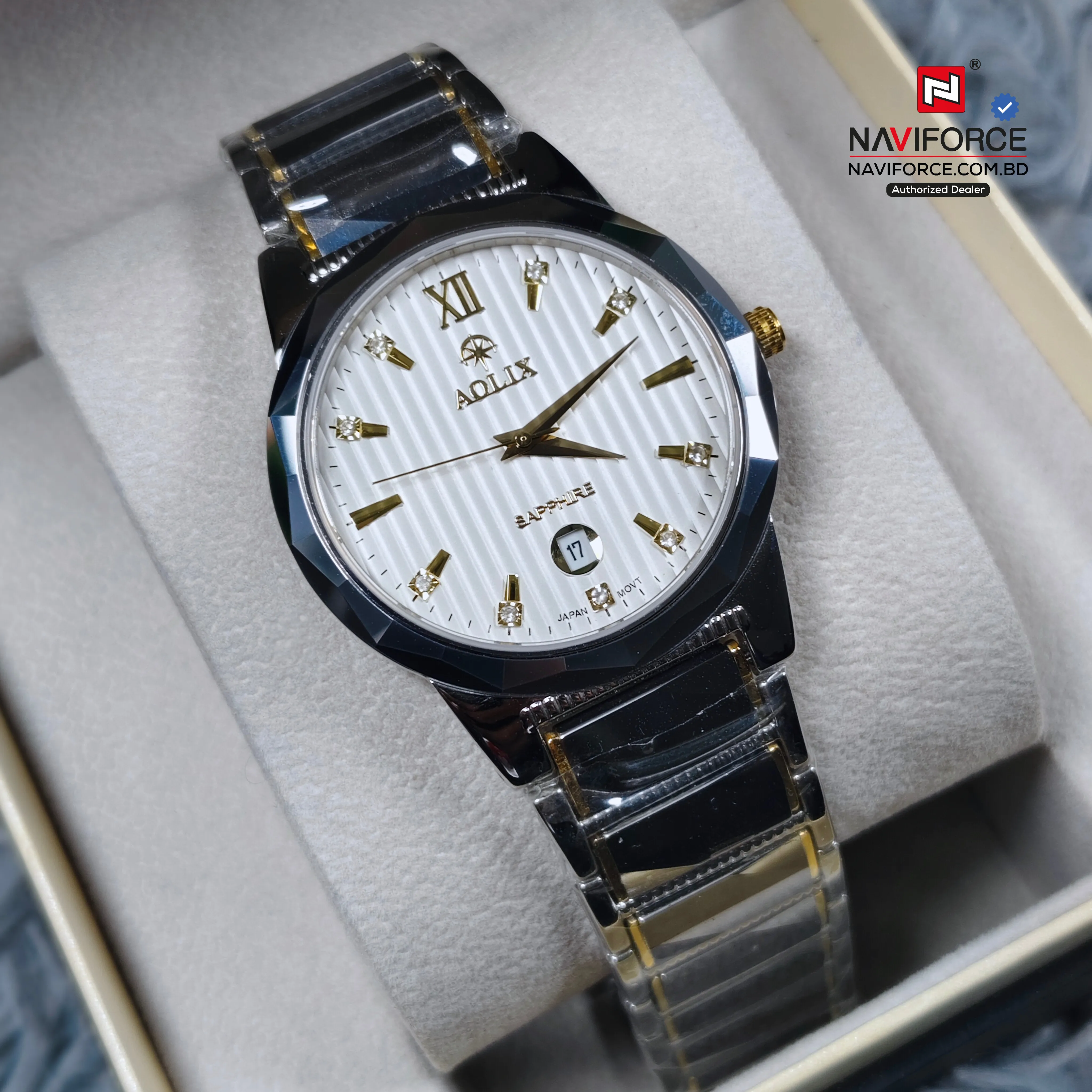 Aolix 6825 Men's Watch - Silver White