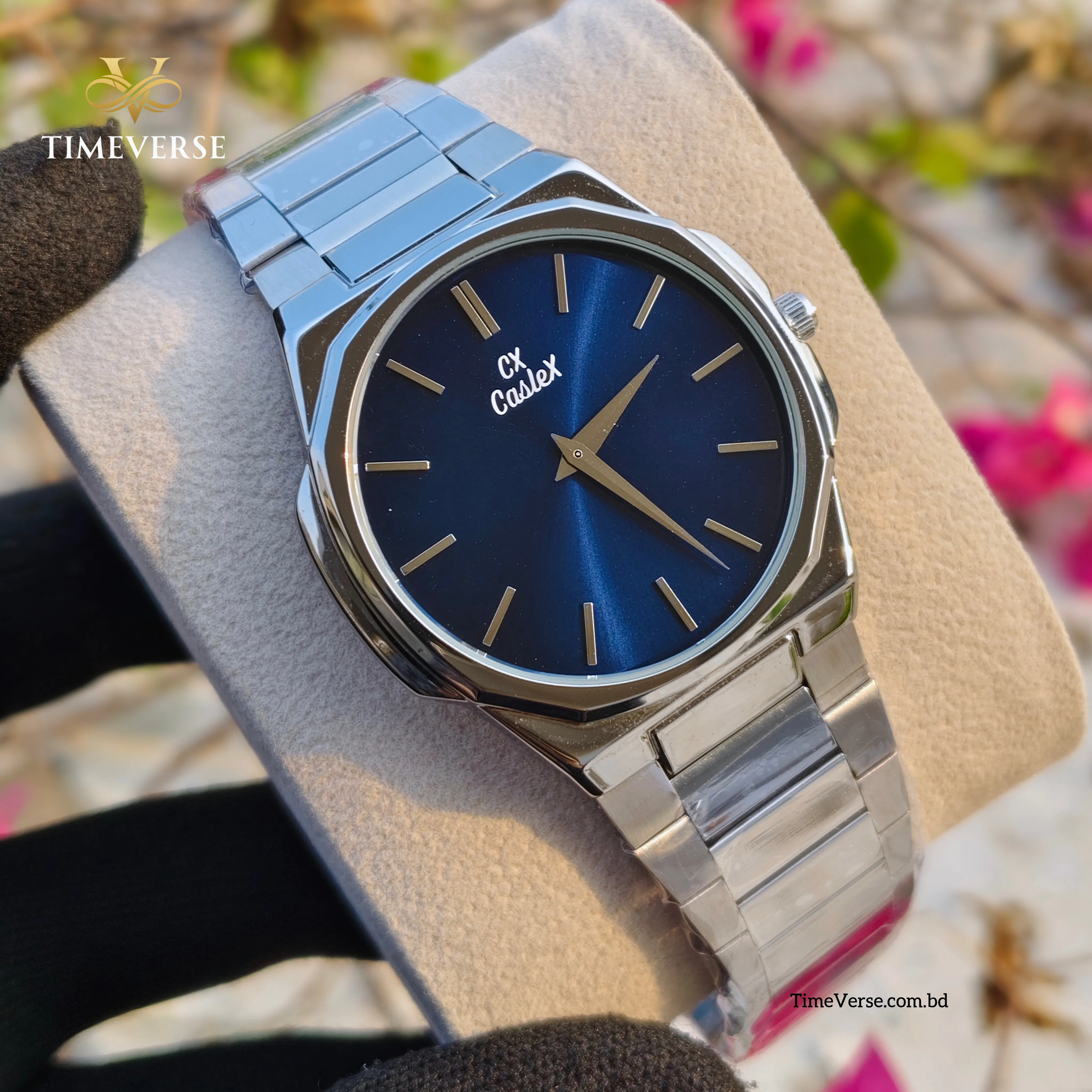 Caslex 7666 For Men - Silver Blue