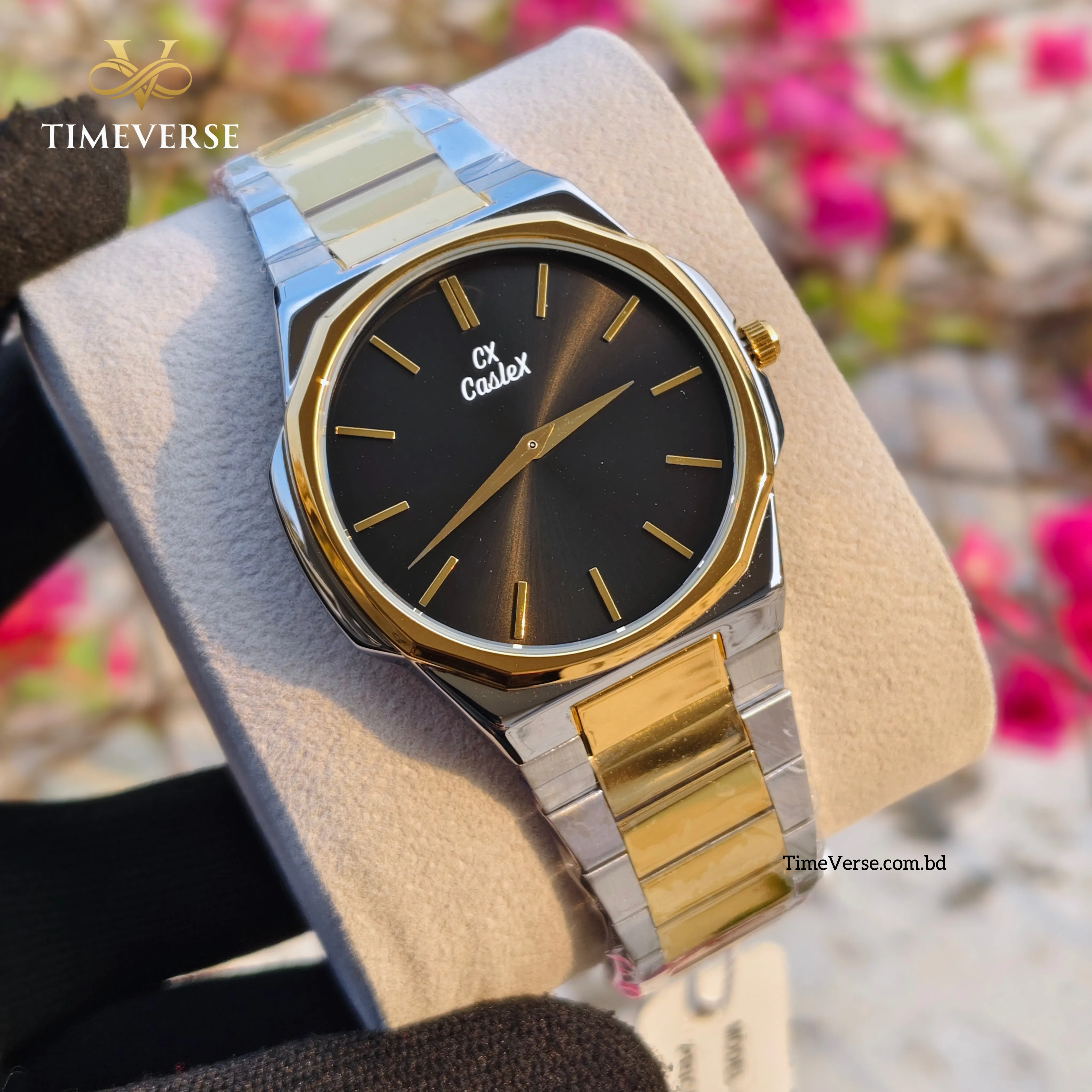 Caslex 7666 For Men - Silver Gold Black