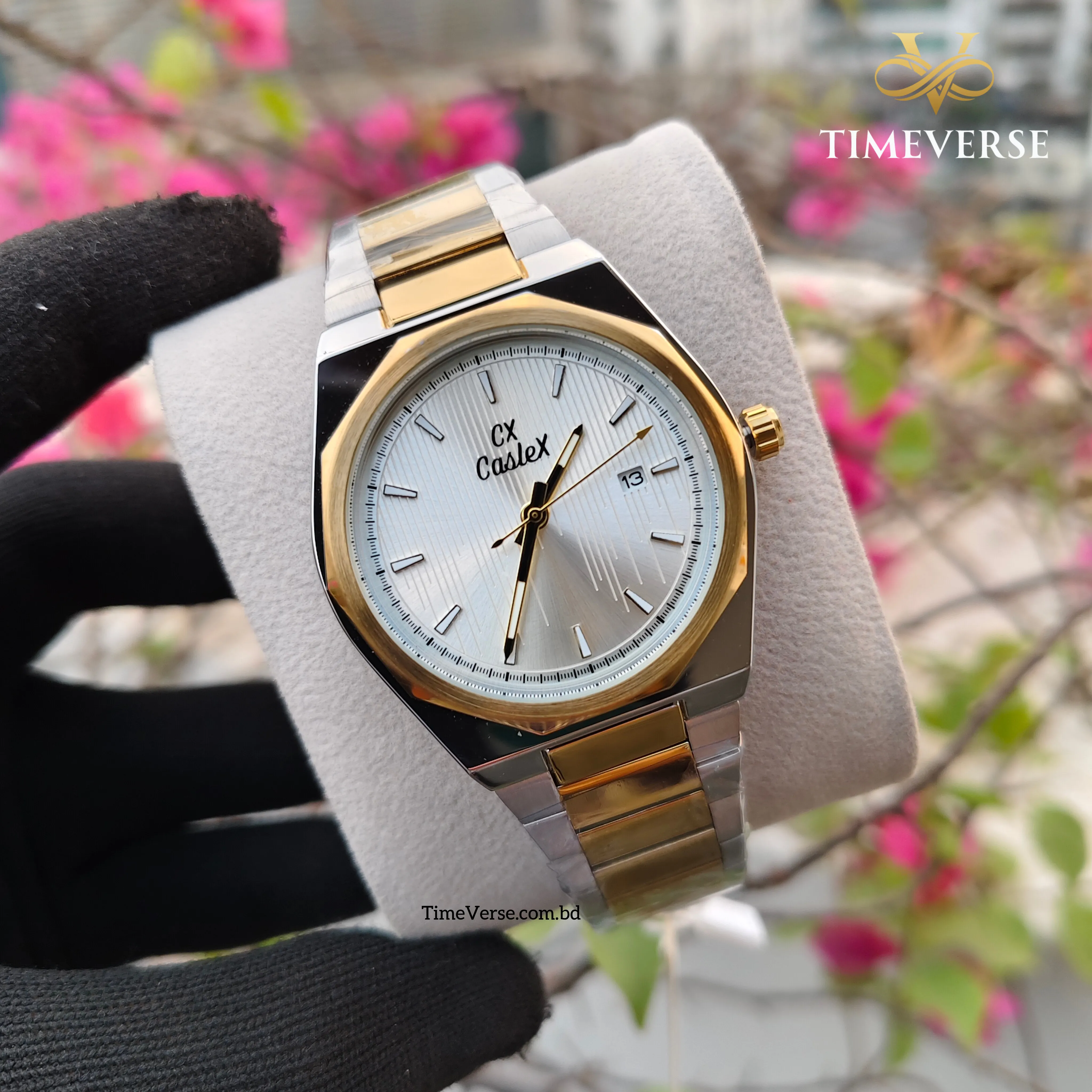 Caslex 079 For Men - Silver Gold White