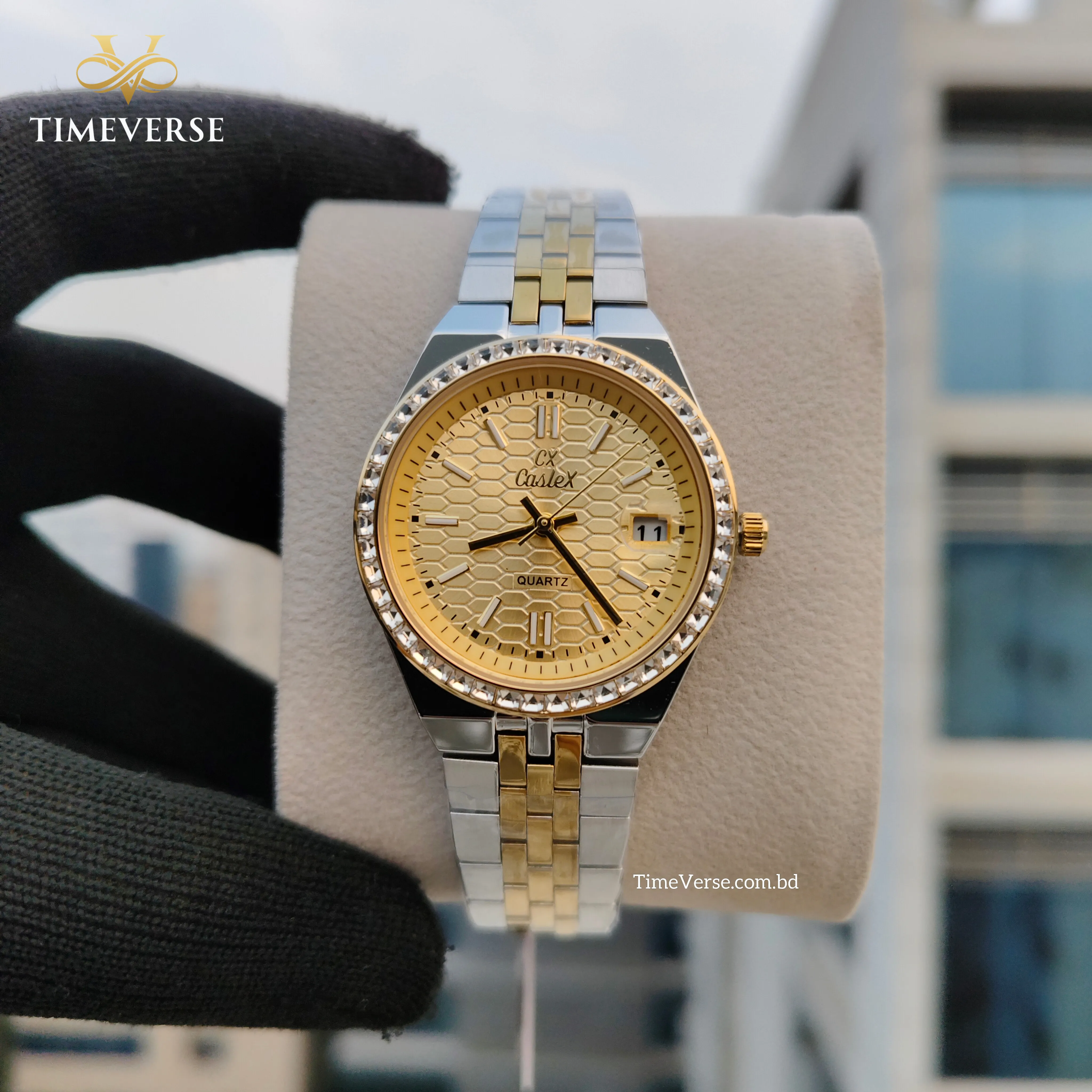 Caslex 061 Ladies Watch - Silver Gold