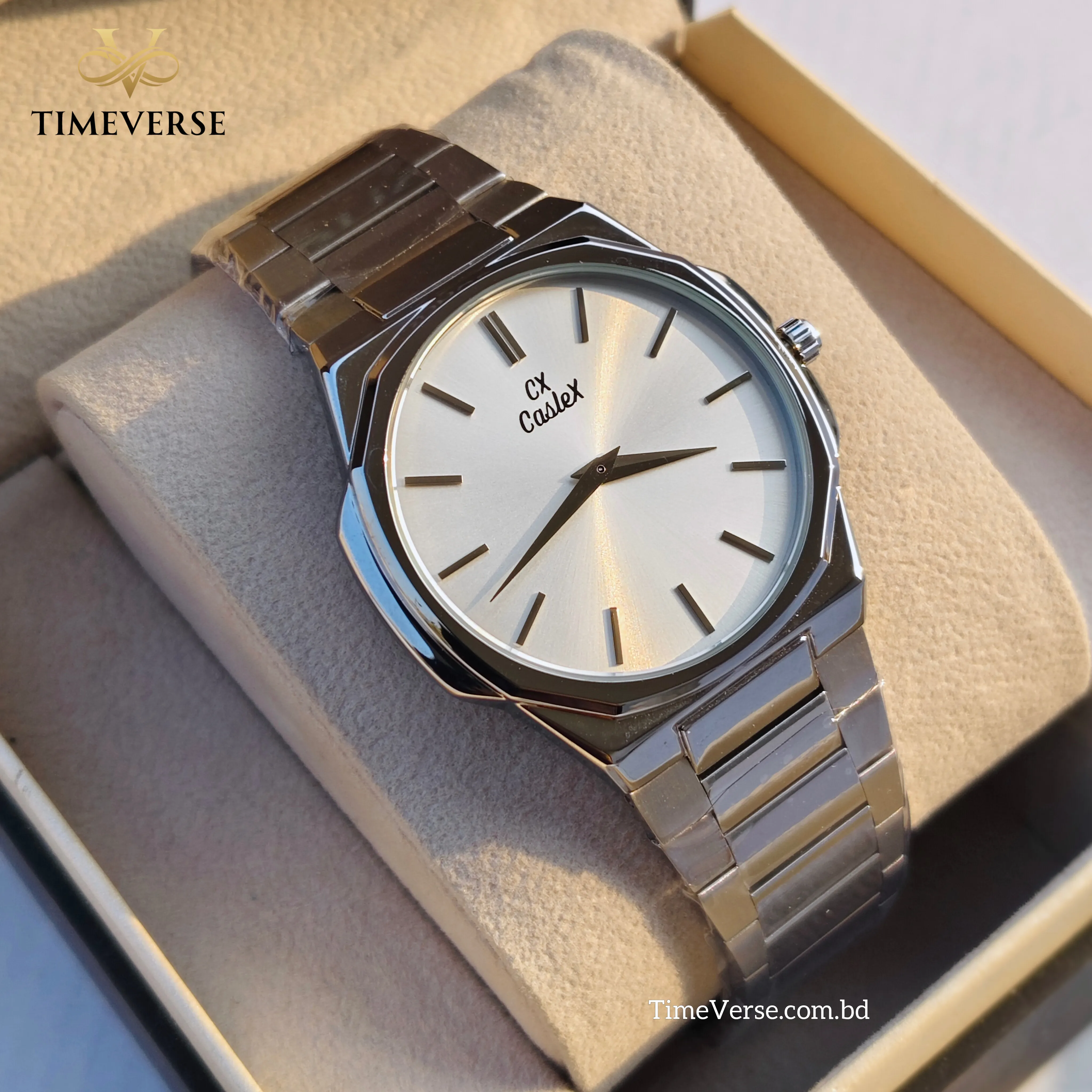 Caslex 7666 For Men - Silver White