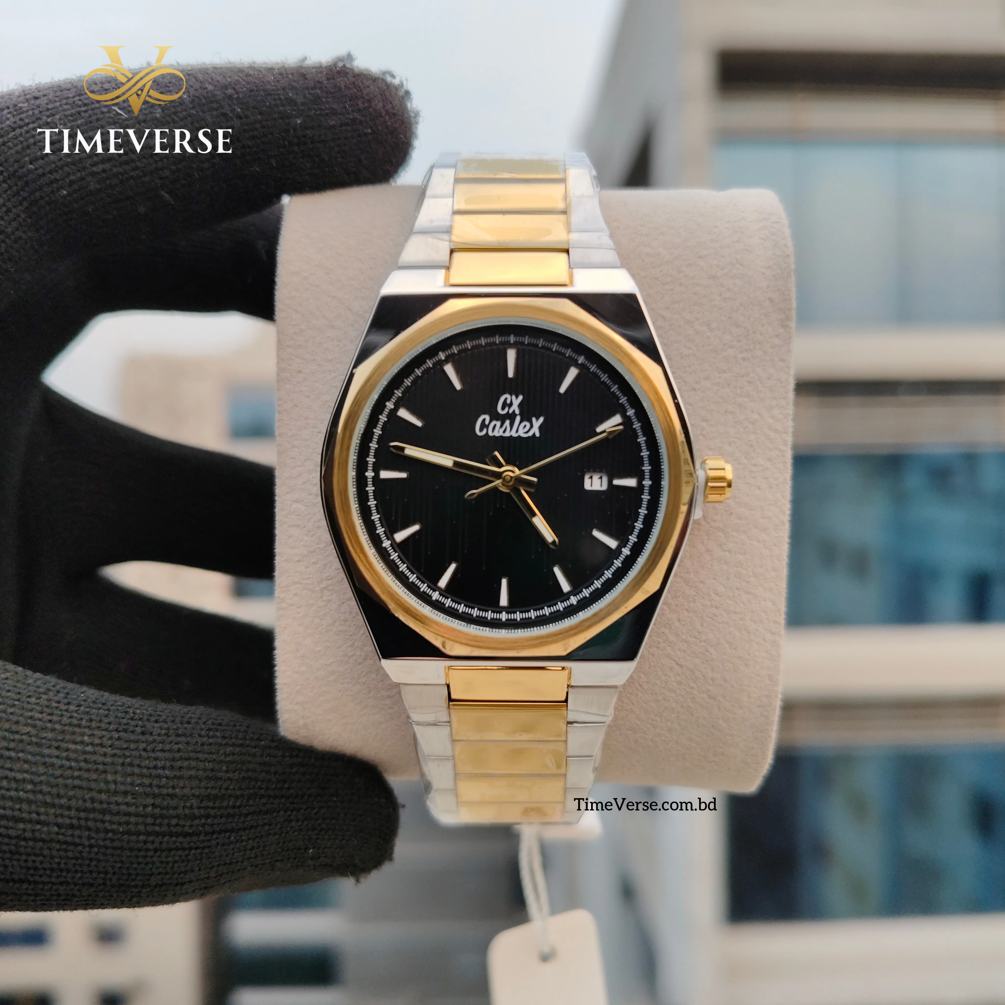 Caslex 079 For Men - Silver Gold Black