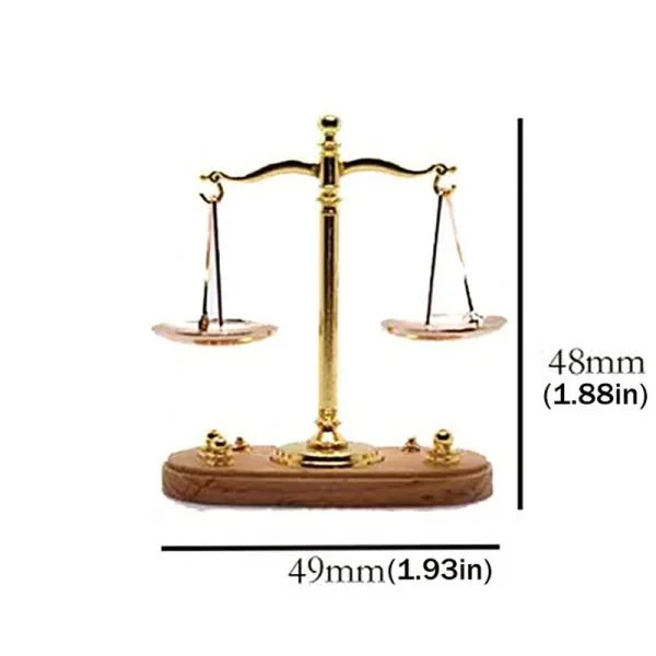 Mini Vintage Balance Scales Ornament – Antique Justice Scale Model for Home Decor &amp; Kids Gift - GadStyle BD