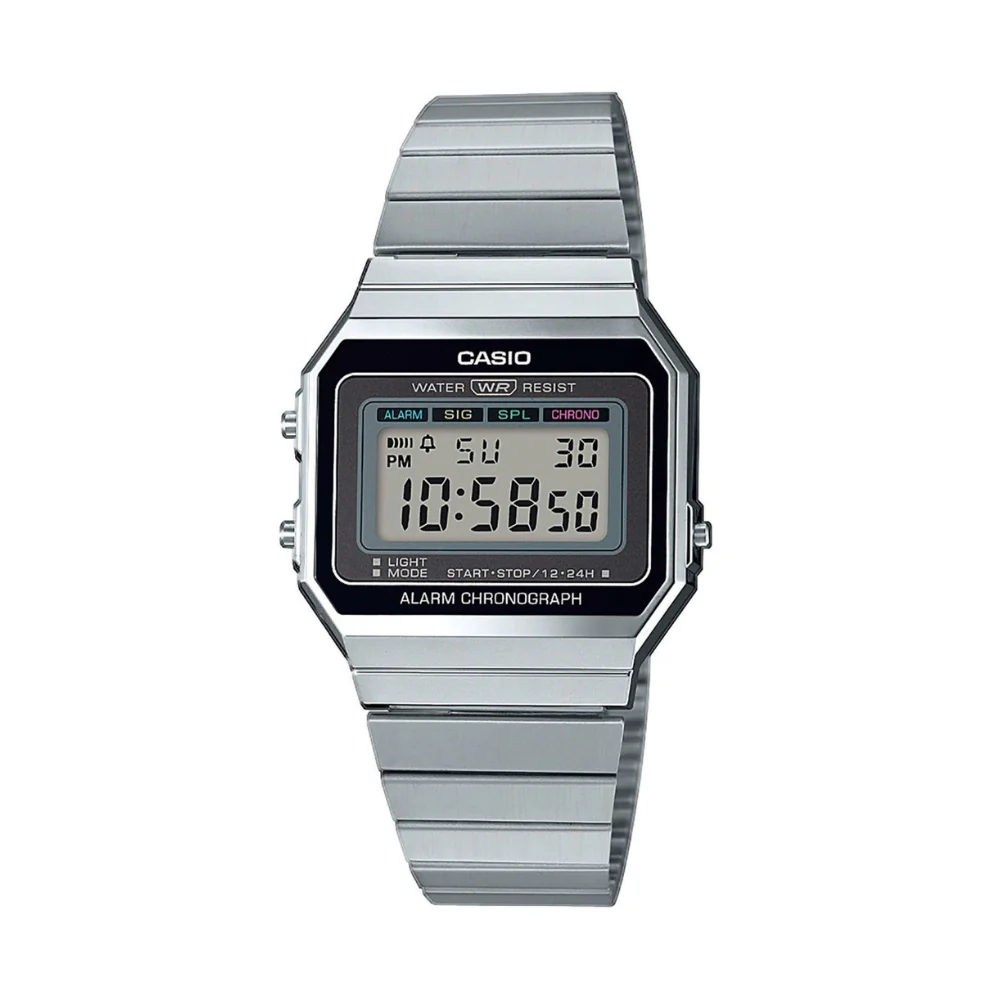 WW1939 Casio Vintage Super Slim Digital Chain Watch A700W-1ADF