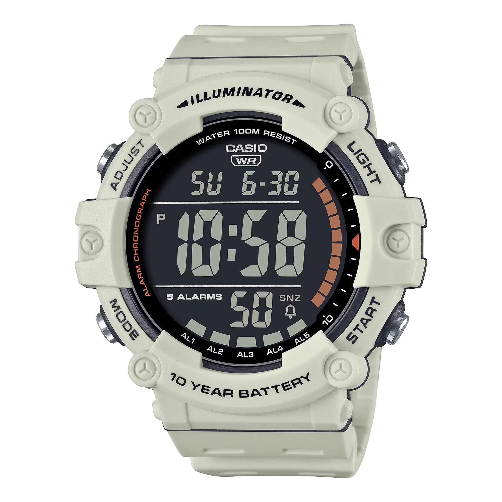 WW2217 Casio Youth Dual Time Digital Resin Belt Watch AE-1500WH-8B2VDF