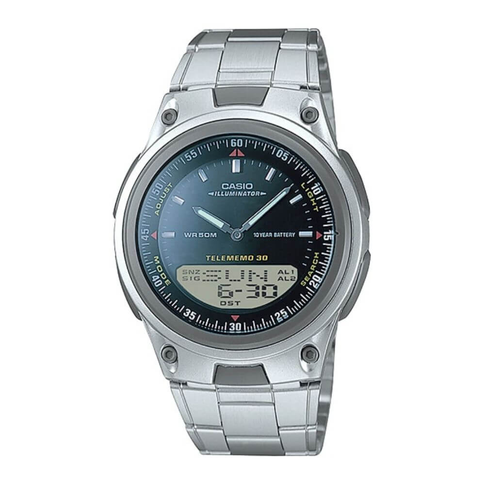 WW0126 Casio Youth Dual Time Chain Watch AW-80D-1AVDF