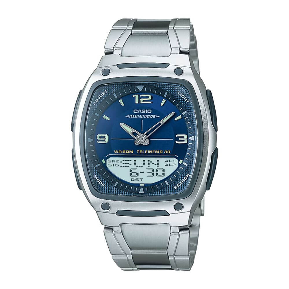 WW0022 Casio Youth Dual Time Chain Watch AW-81D-2AVDF