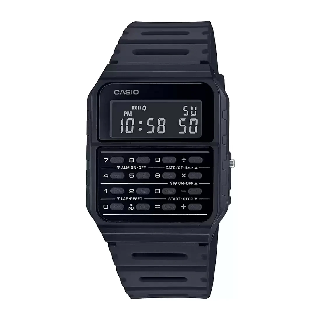 WW1358 Casio Vintage Calculator Resin Belt Watch CA-53WF-1BDF