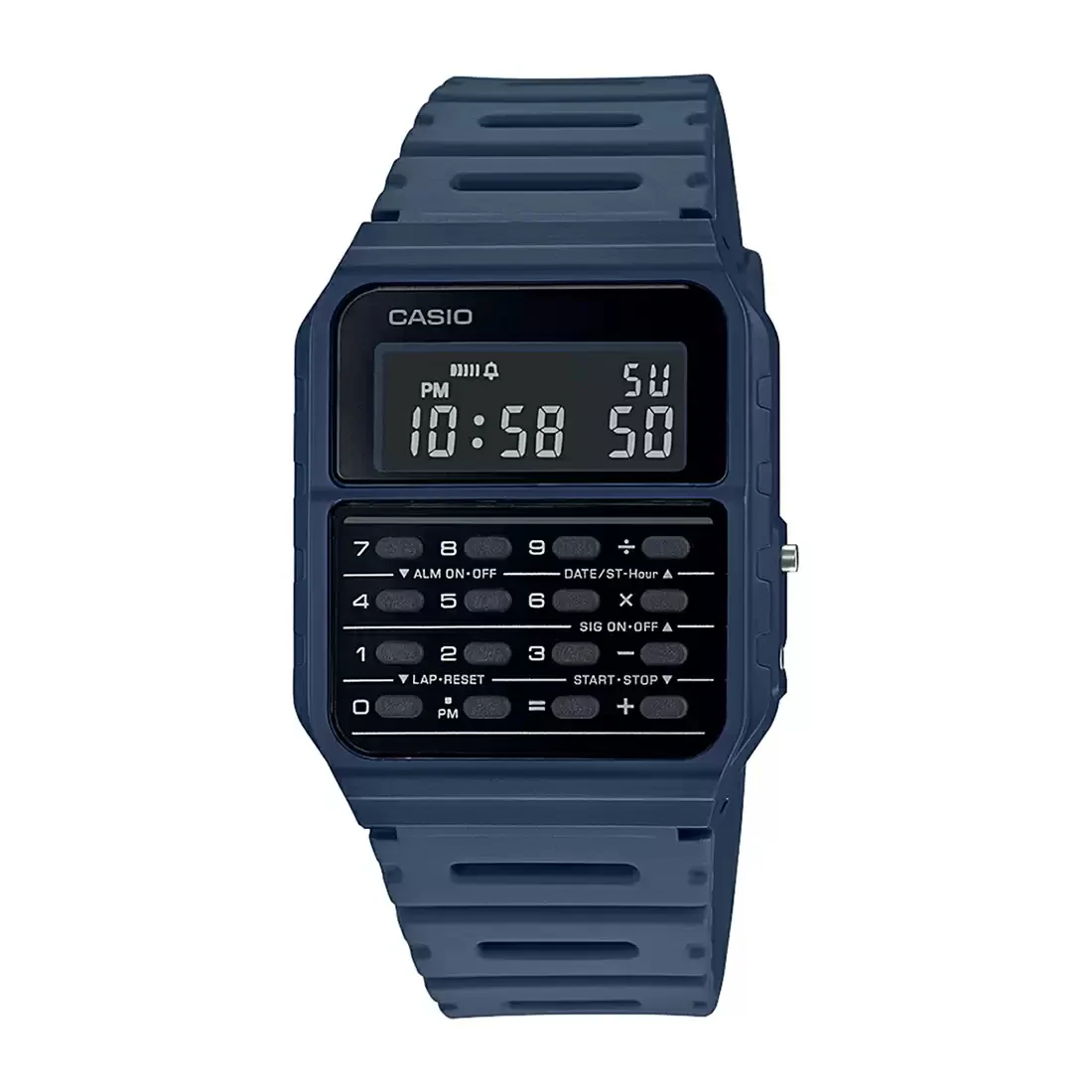 WW1359 Casio Vintage Calculator Resin Belt Watch CA-53WF-2BDF