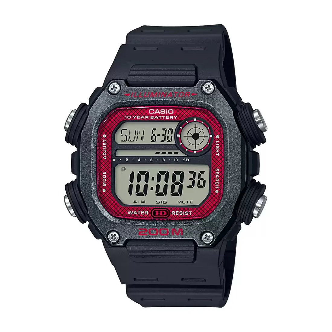WW2221 Casio Youth Sports Digital Resin Belt Watch DW-291H-1BVDF