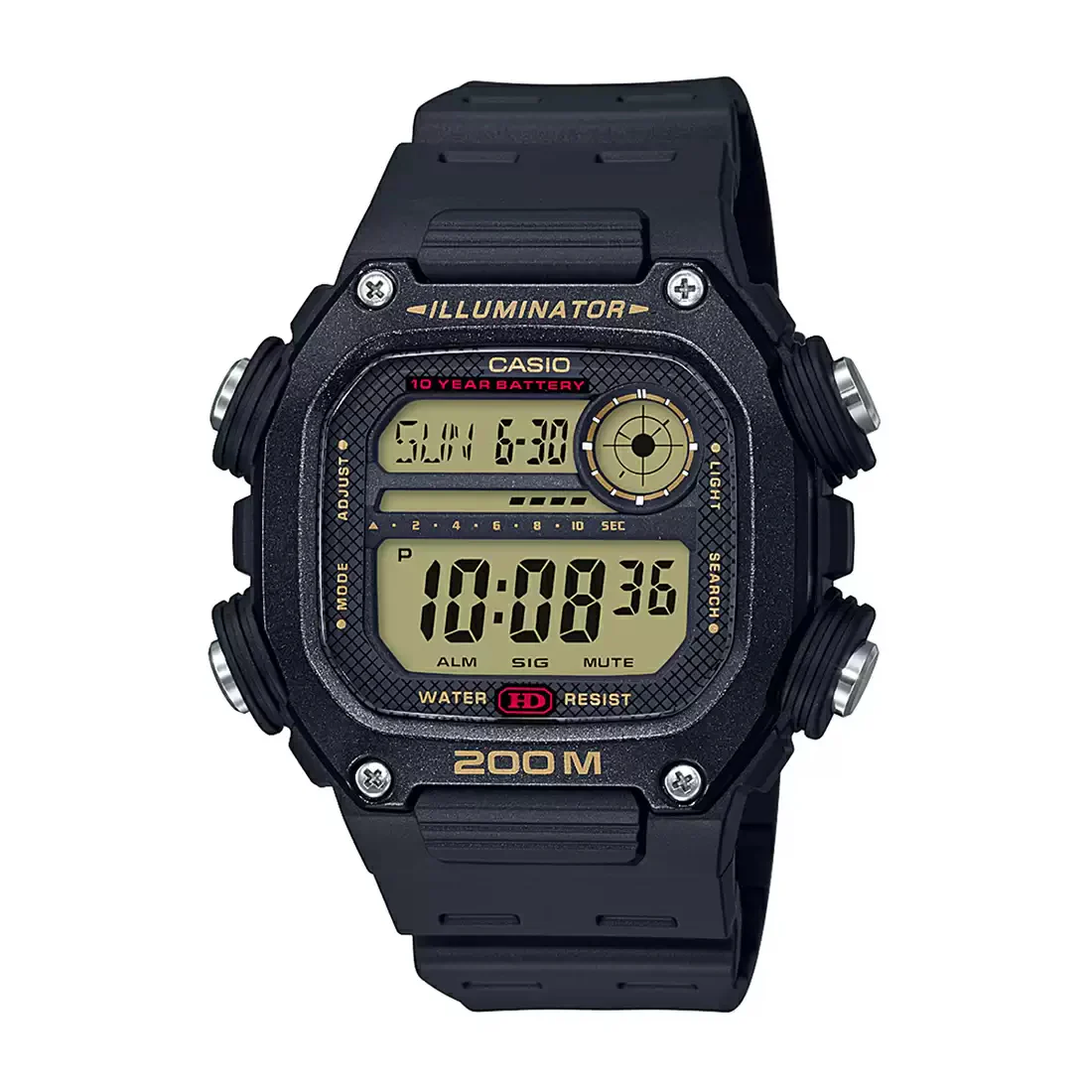 WW2222 Casio Youth Sports Digital Resin Belt Watch DW-291H-9AVDF