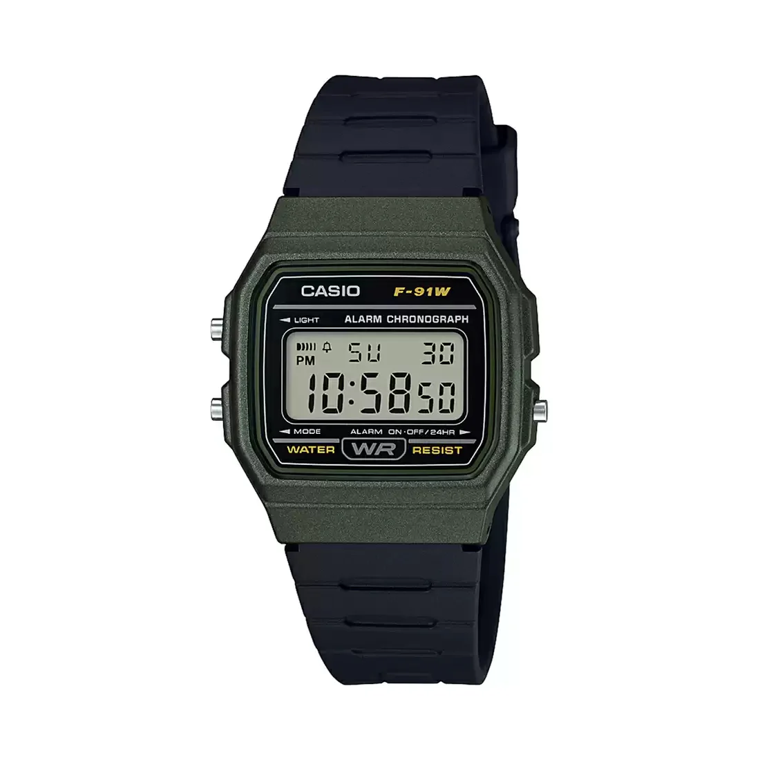 WW1408 Casio Vintage Digital Resin Belt Watch F-91WM-3ADF