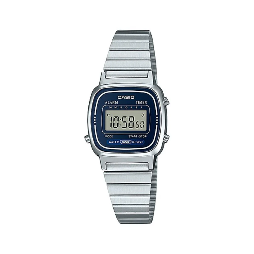 WW1364 Casio Vintage Digital Ladies Chain Watch LA670WA-2DF