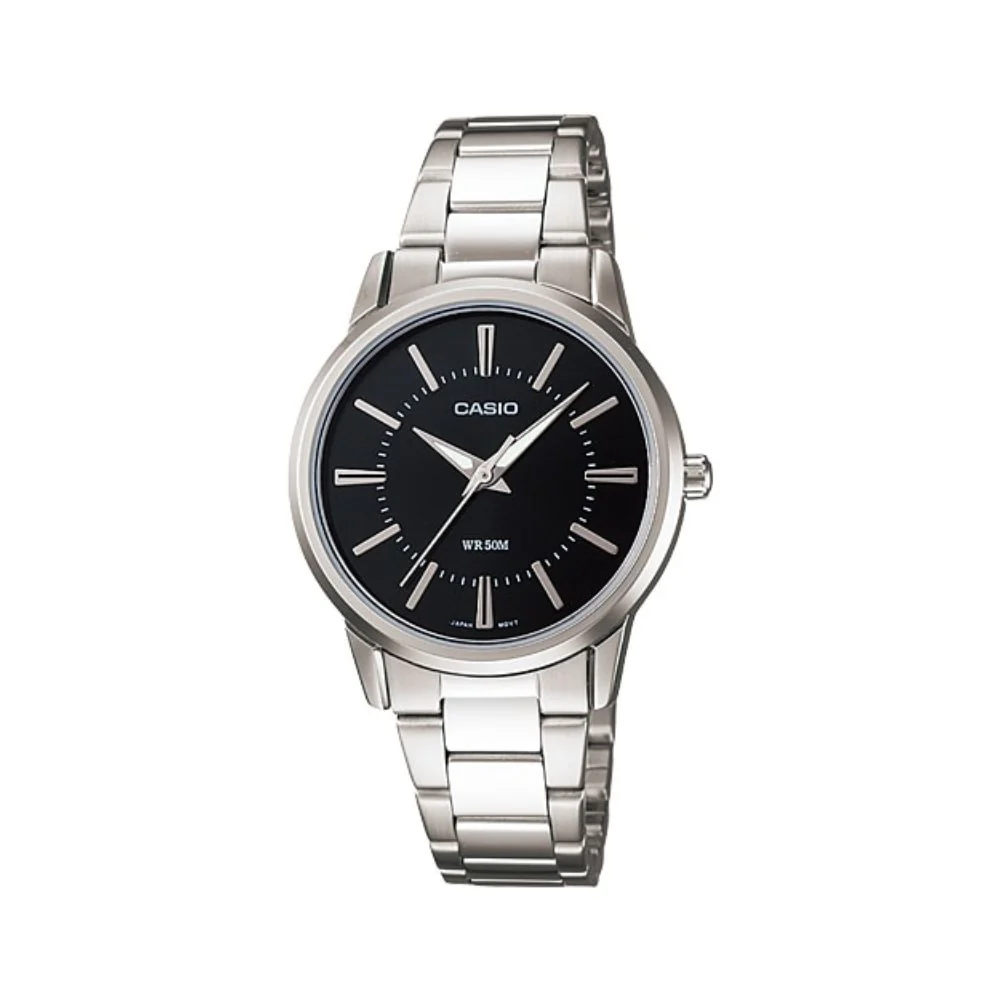 WW1442 Casio Enticer Silver Ladies Chain Watch LTP-1303D-1AVDF