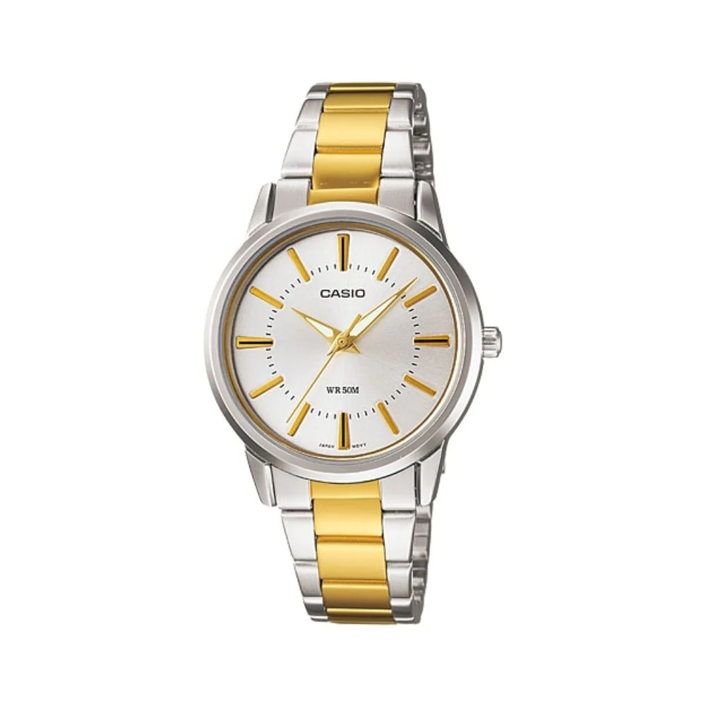 WW1356 Casio Enticer Two Tone Ladies Chain Watch LTP-1303SG-7AVDF