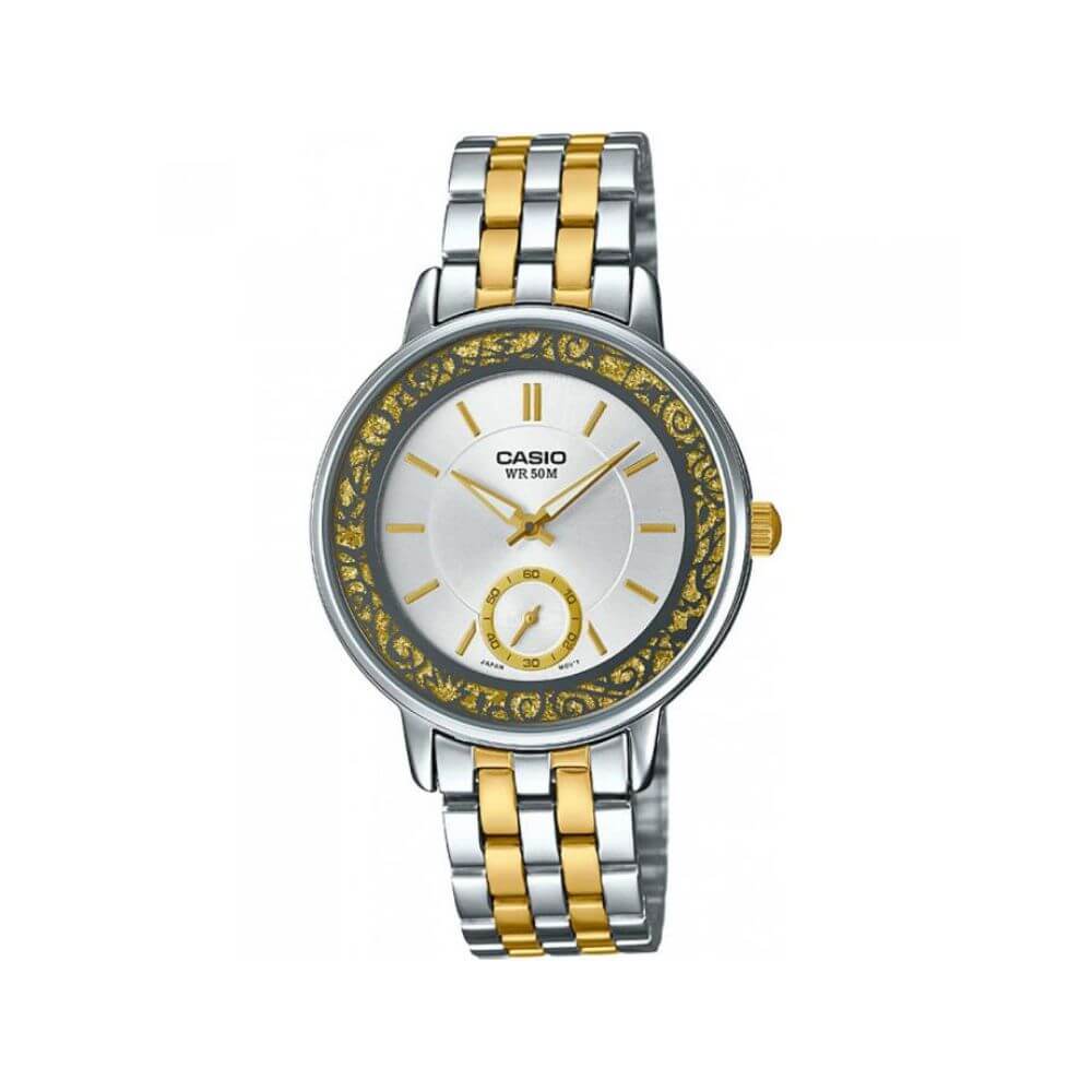 WW0031 Casio Enticer Two Tone Ladies Chain Watch LTP-E408SG-7AVDF