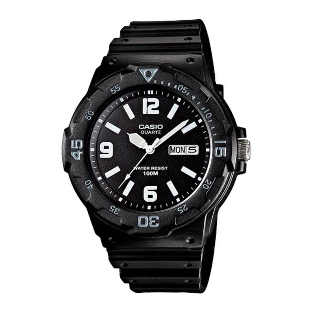 WW1244 Casio Youth Day Date Resin Belt Watch MRW-200H-1B2VDF