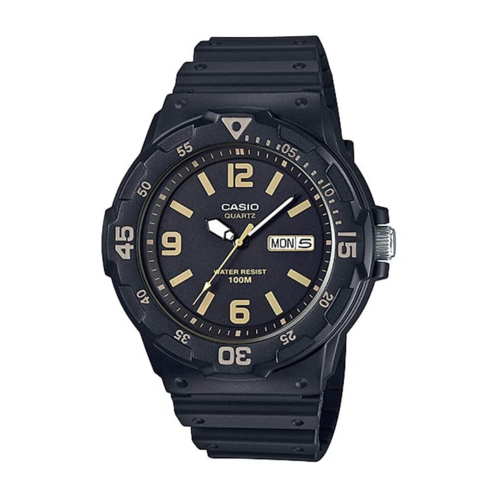 WW1245 Casio Youth Day Date Resin Belt Watch MRW-200H-1B3VDF